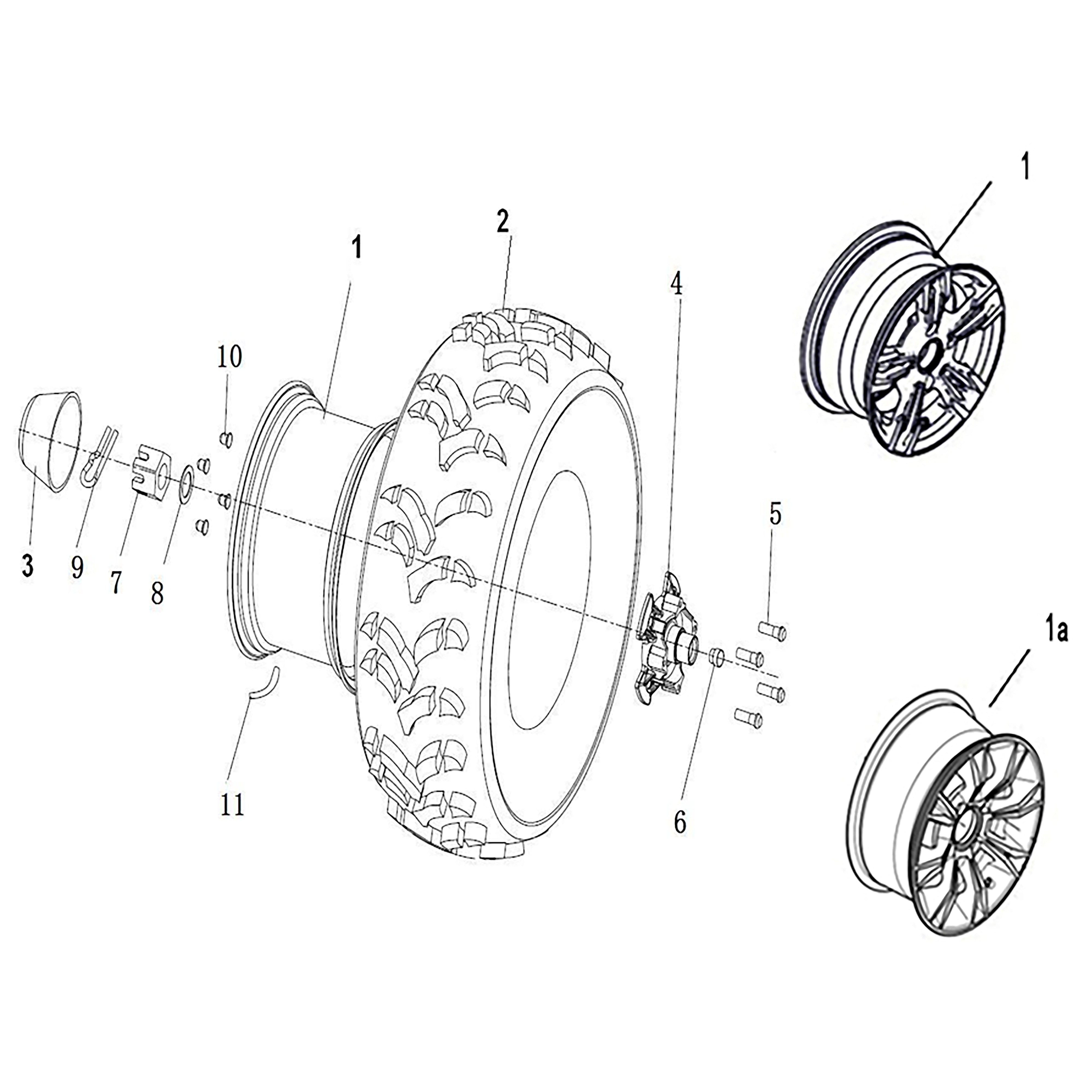 T-BOSS 410 2020 - WHEEL REAR