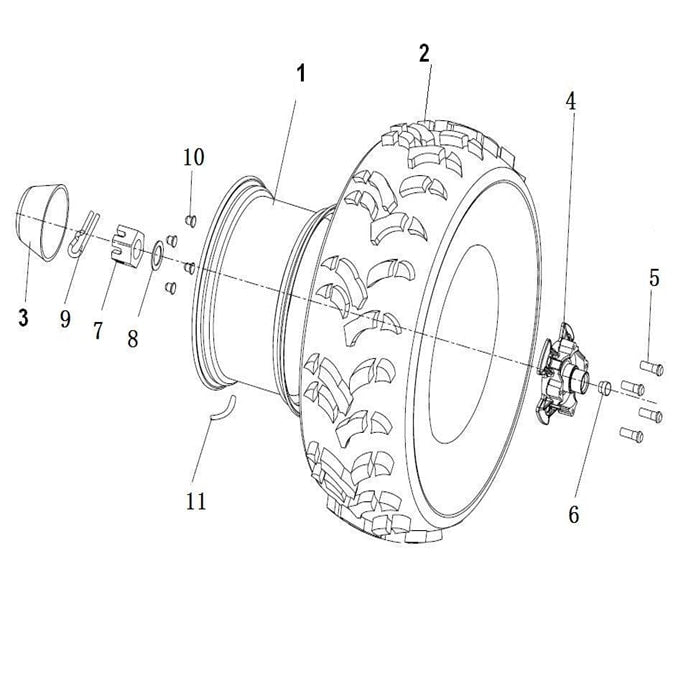 T-BOSS 410 REAR WHEEL
