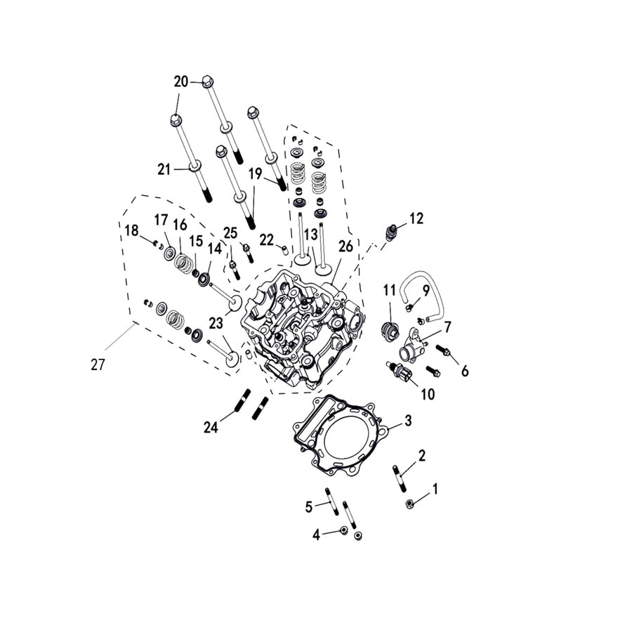 T-BOSS 550 CYLINDER HEAD