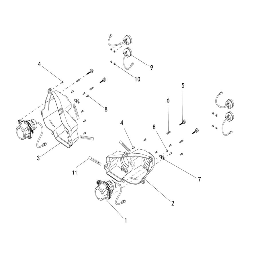 T-BOSS 550 ELECTRICAL HEADLIGHT AND TAILLIGHT