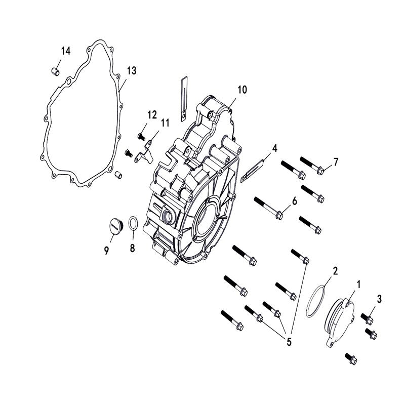 T-BOSS 550 LEFT CRANKCASE COVER