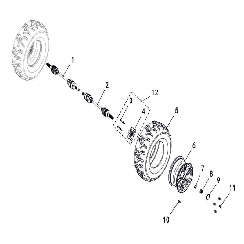 T-BOSS 550 WHEEL FRONT
