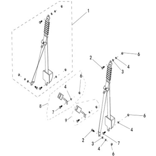 T-BOSS 560 BODY, SEAT BELT MOUNTING