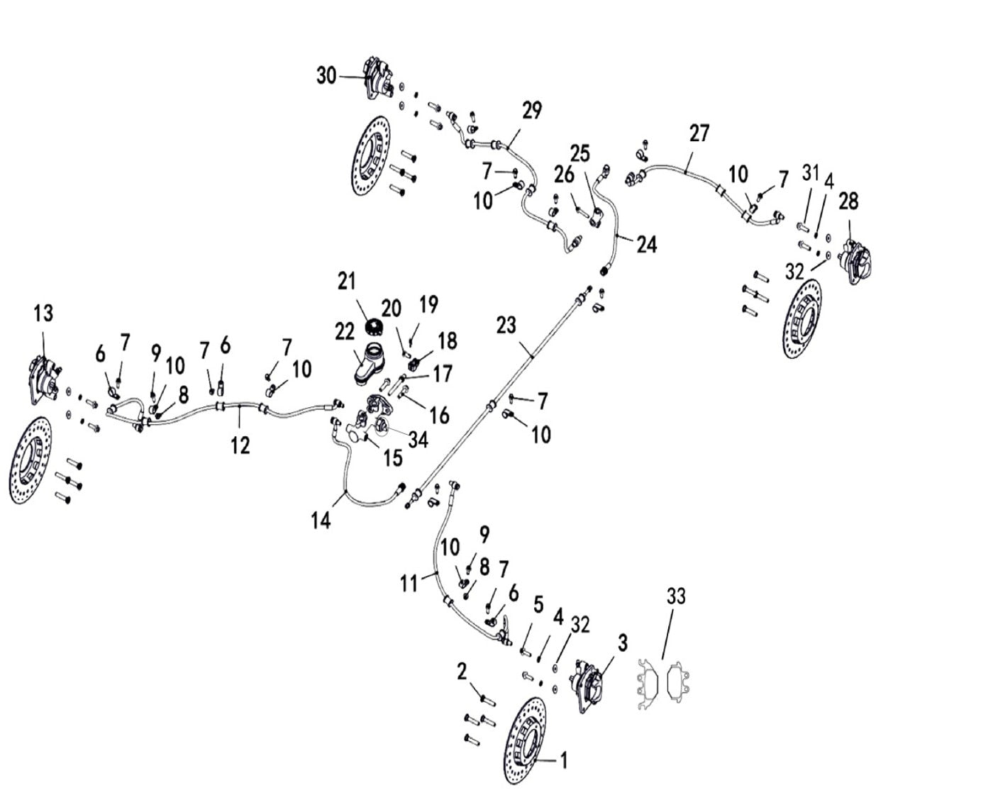 T-BOSS 560 Brake System(match with lengthened iron box)