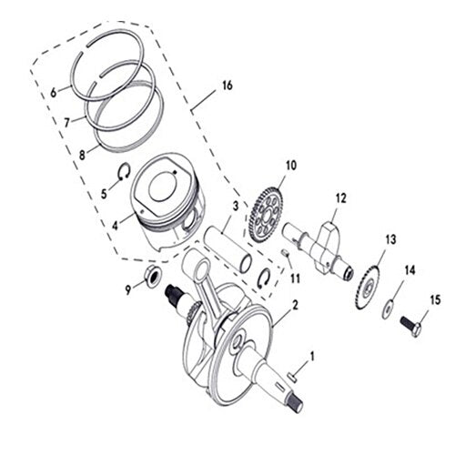 T-BOSS 560 CRANKSHAFT COMP