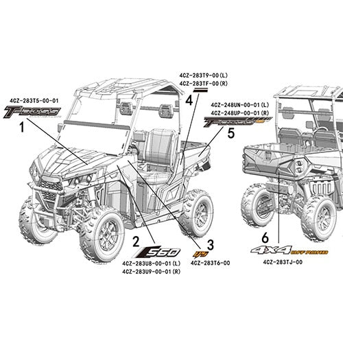 T-BOSS 560 DECORATIVE STICKERS 1