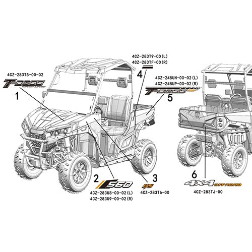 T-BOSS 560 DECORATIVE STICKERS 2
