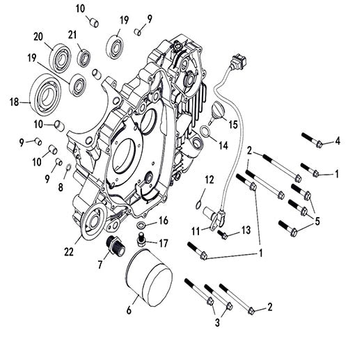T-BOSS 560 LEFT CRANKCASE