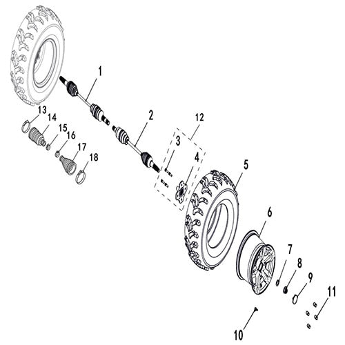 T-BOSS 560 WHEEL REAR
