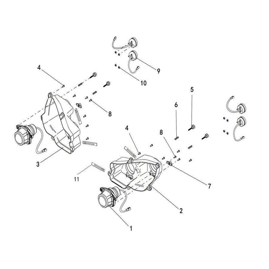 T-BOSS 750 ELECTRICAL HEADLIGHT AND TAILLIGHT