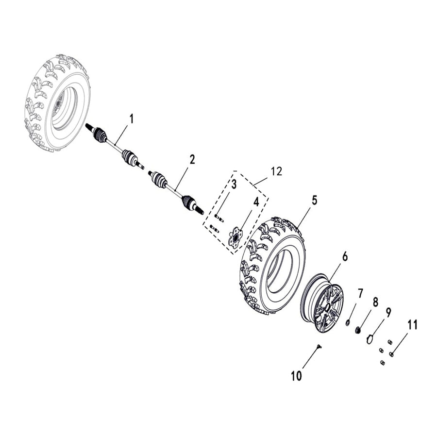 T-BOSS 750 WHEEL REAR