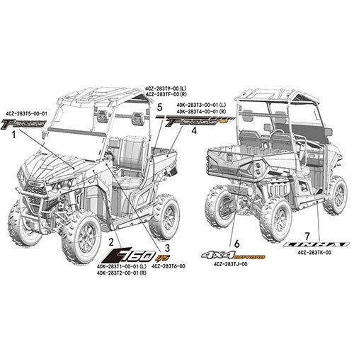 T-BOSS 760 DECORATIVE STICKERS