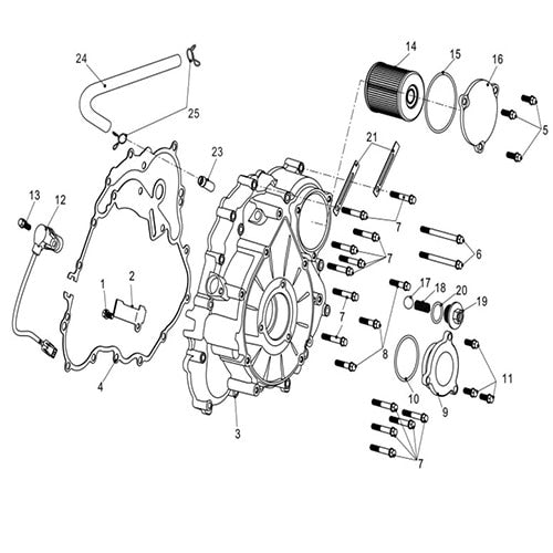T-BOSS 760 LEFT CRANKCASE COVER