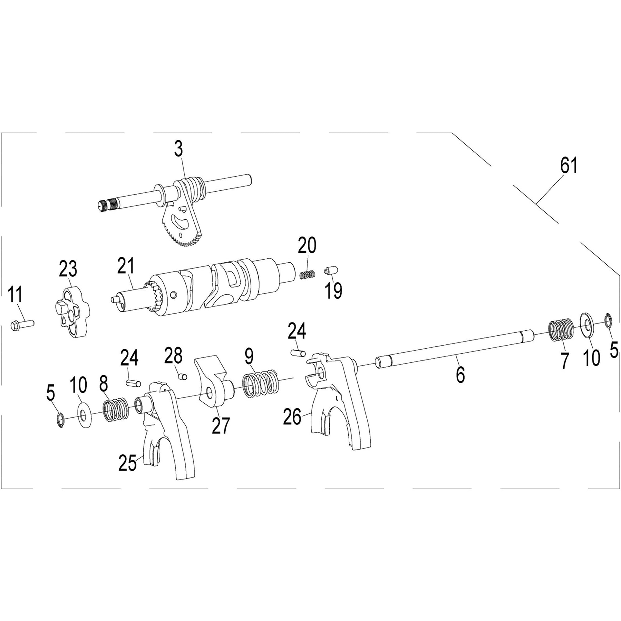 T-BOSS 900 GEAR SHIFT MECHANISM(4FM-23561-H0)