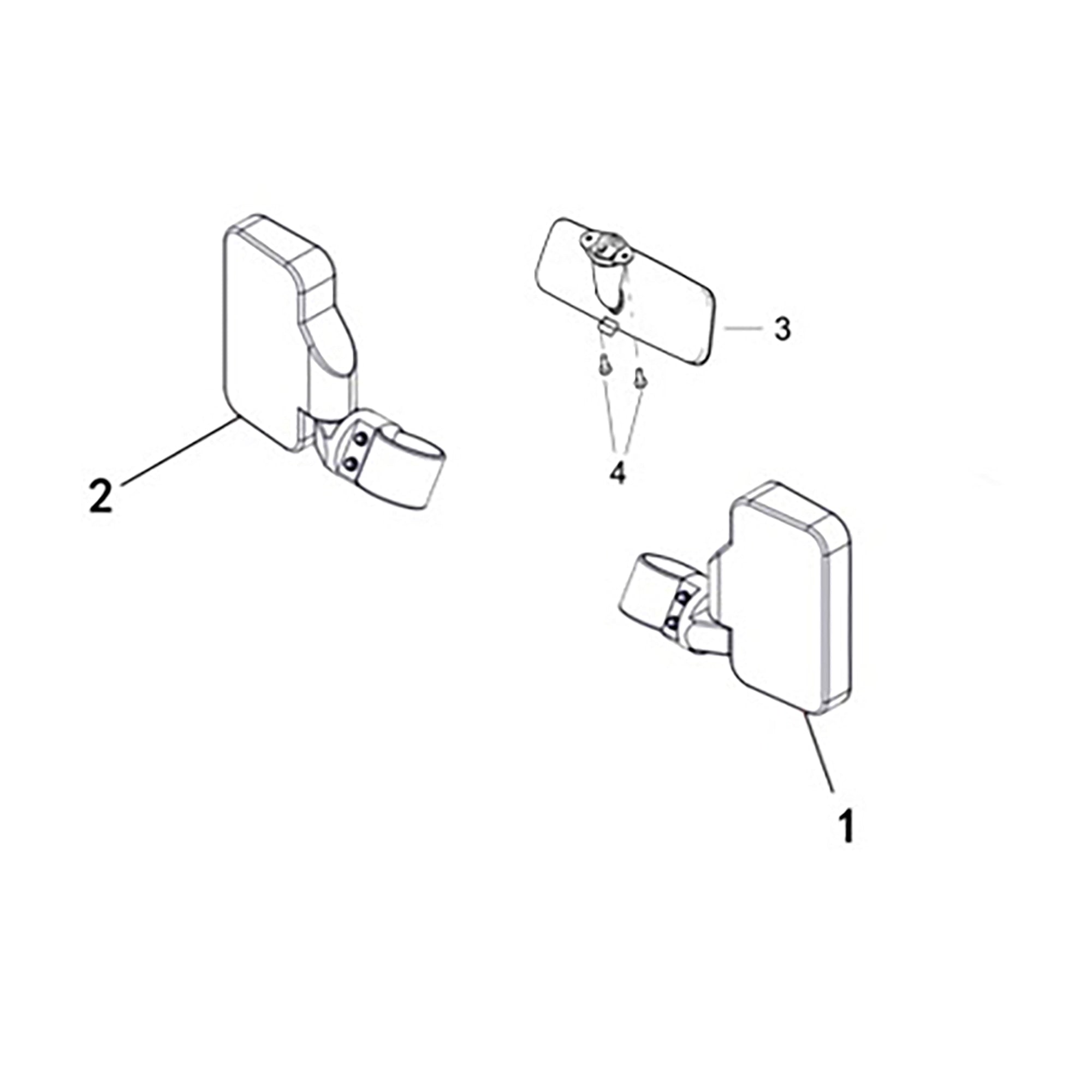 T-BOSS 900 REAR VIEW MIRROR ASSY