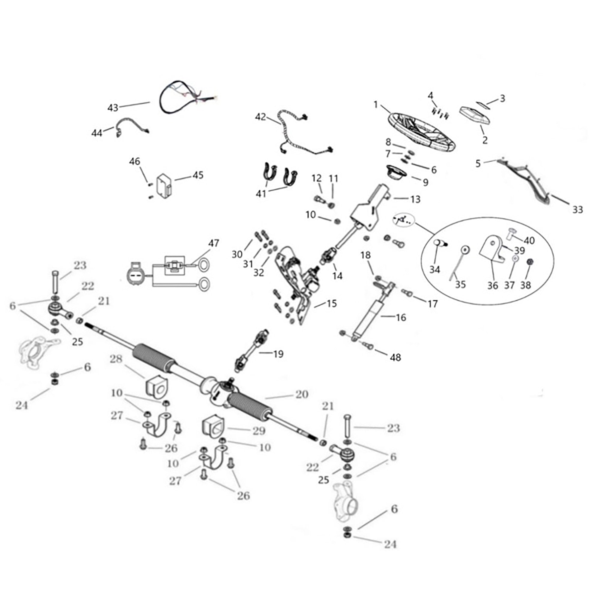 T-BOSS 900 STEERING ASSY