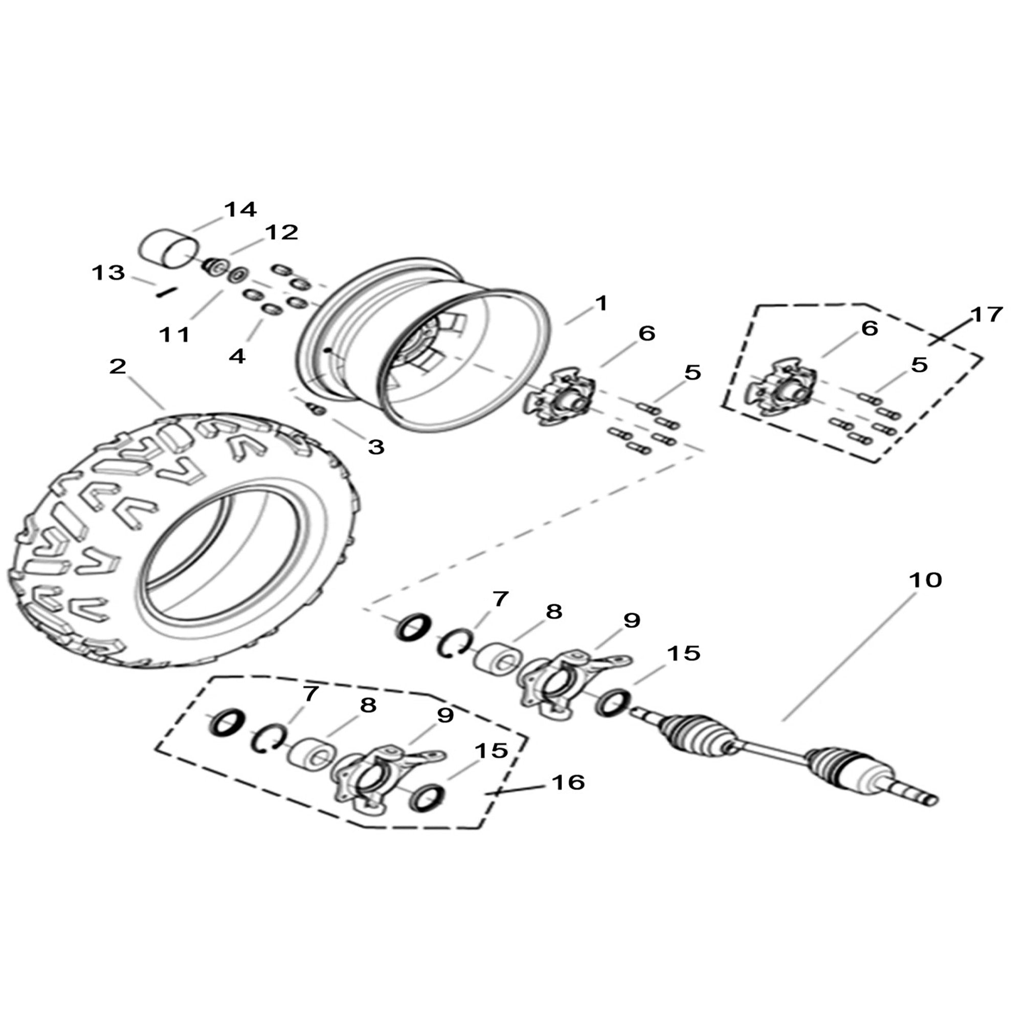 T-BOSS 900 WHEEL FRONT RH SIDE