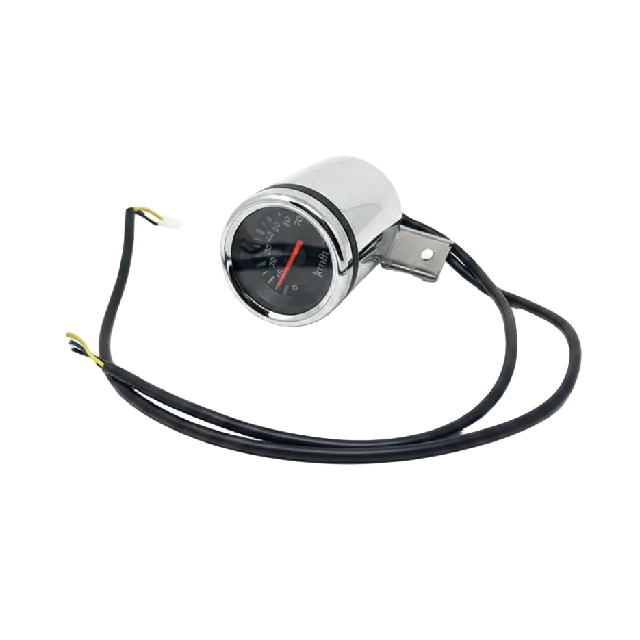 TL-J0046 Analog Speedometer Gauge (Chrome Housing, Cable Driven)