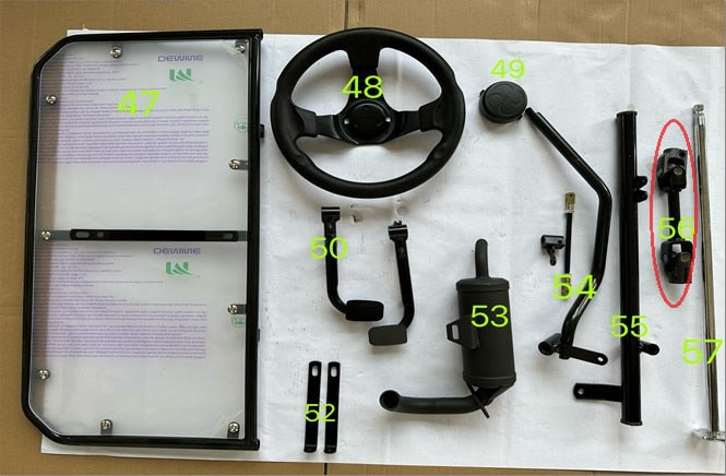 TL-J0056 Steering Column Shaft with Threaded End