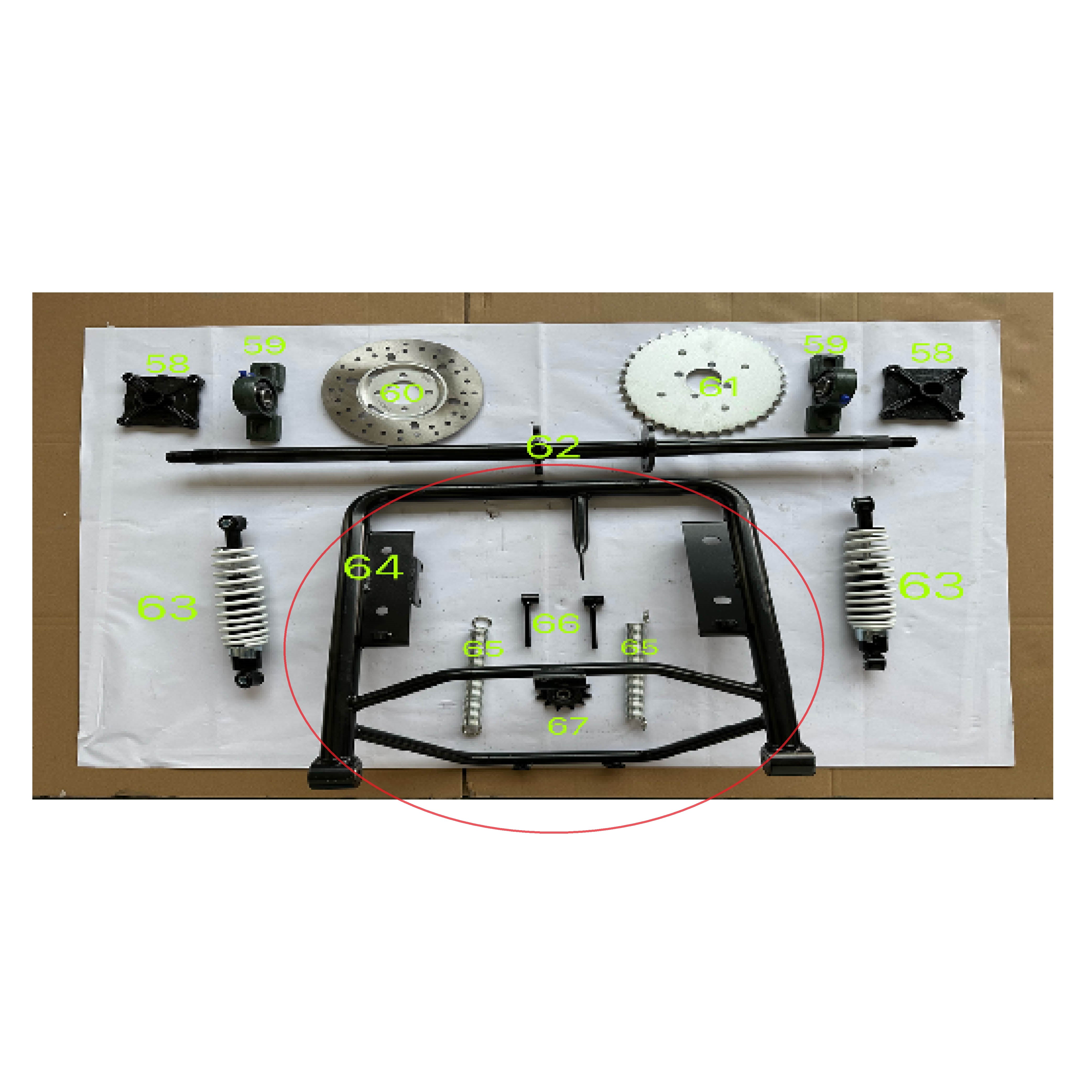 TL-J0064 Rear Suspension Rocker Arm Frame (Steel Assembly)