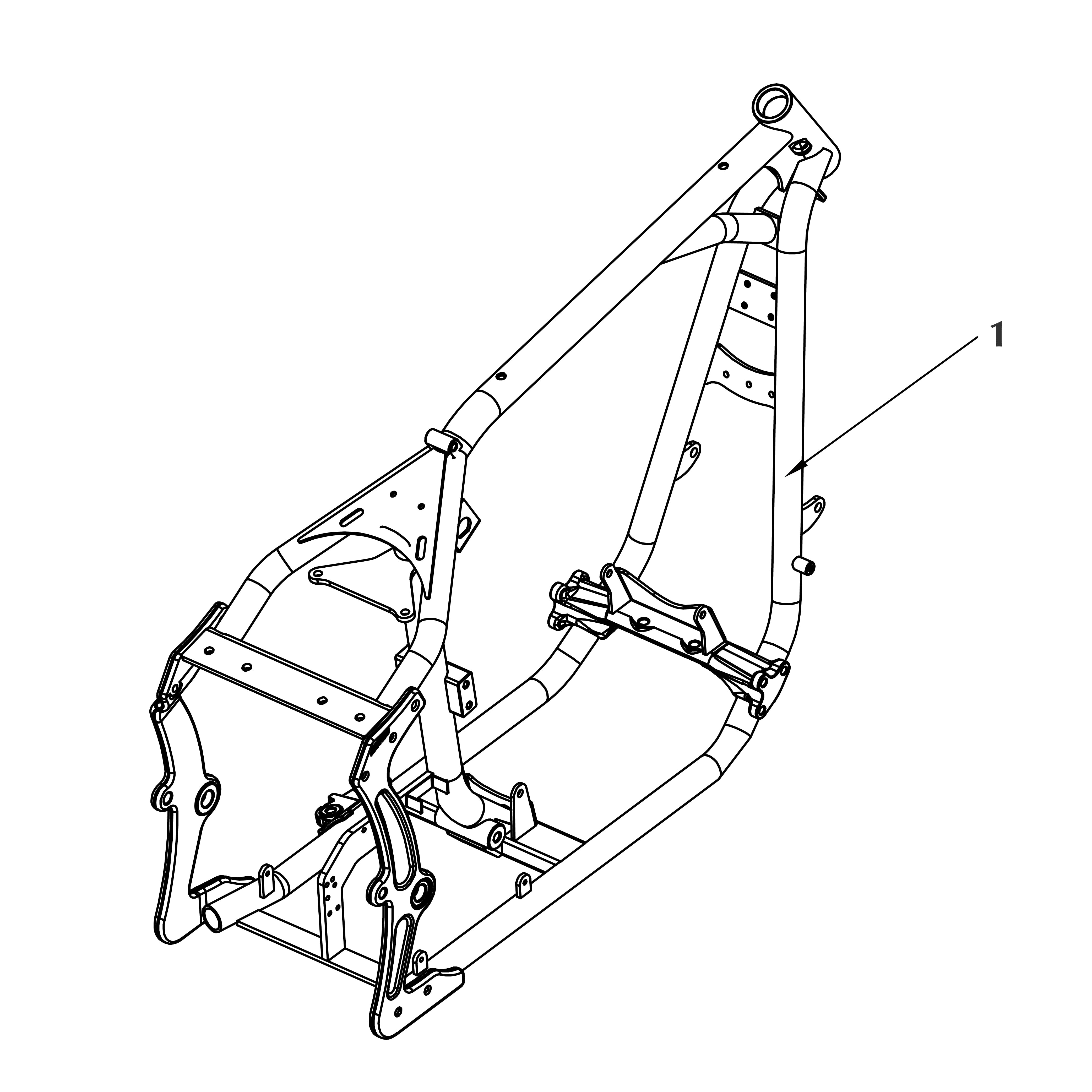 VOGER PARTS - Frame front welded assy