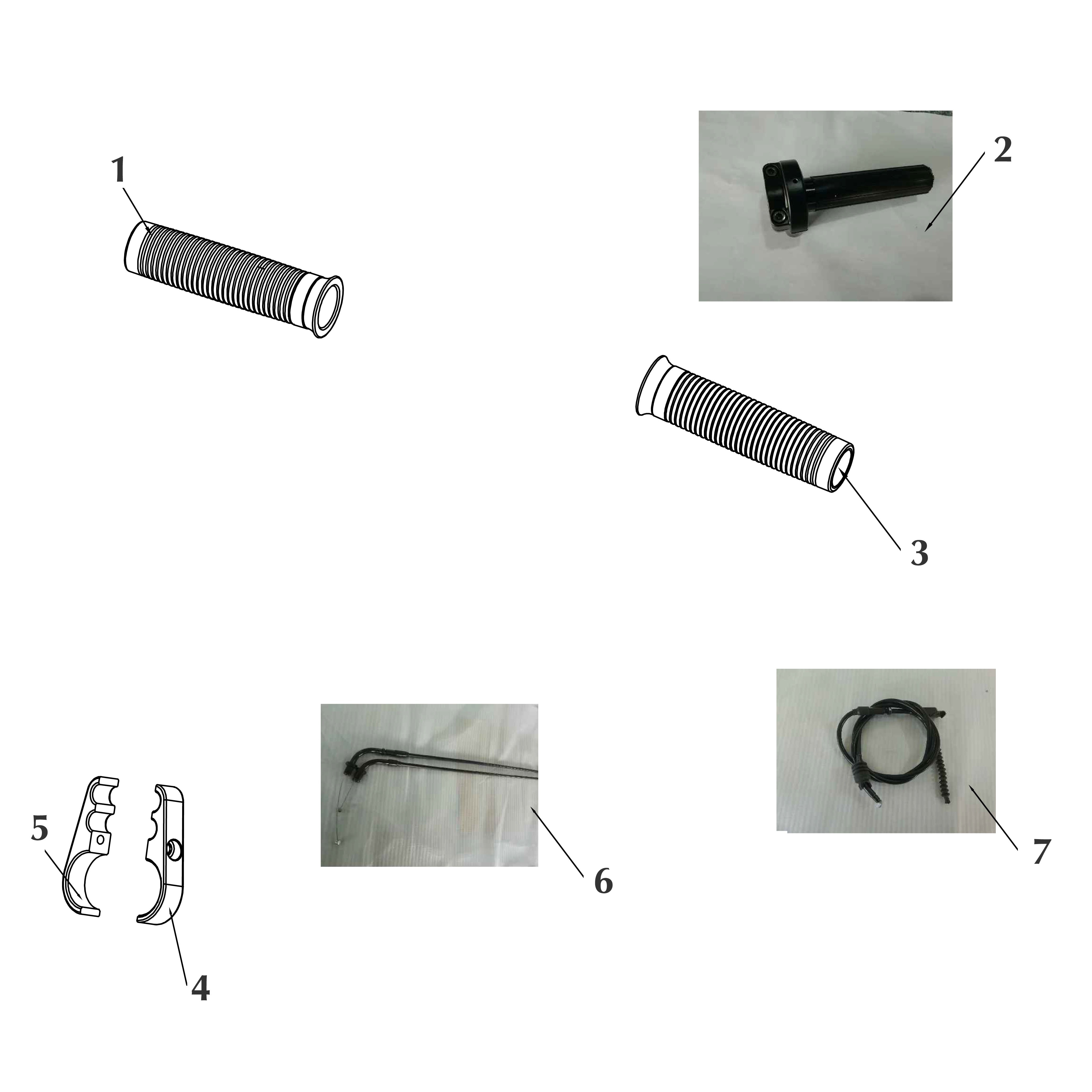 VOGER PARTS - Handle bar grip assy
