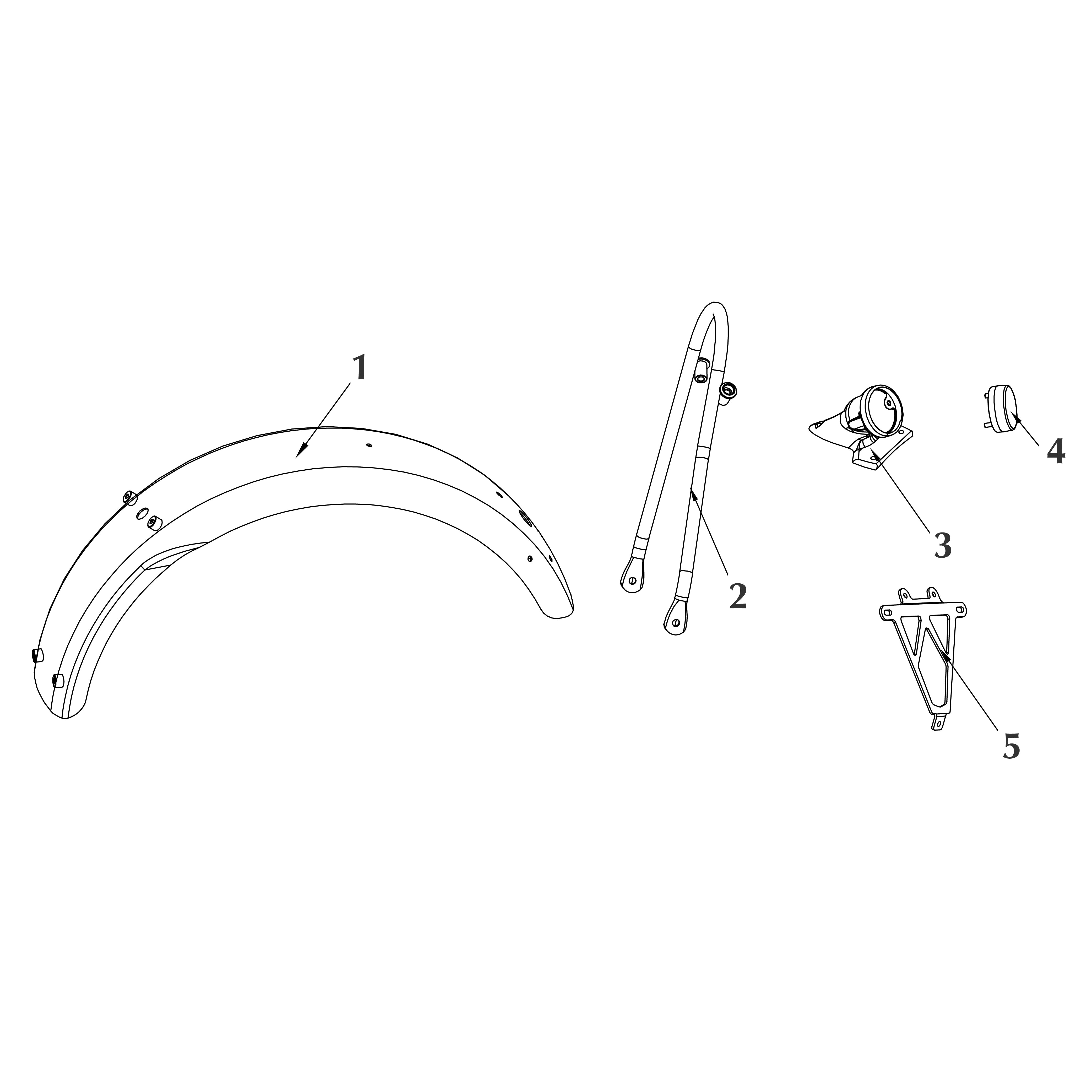 VOGER PARTS - Rear mudguard Assy