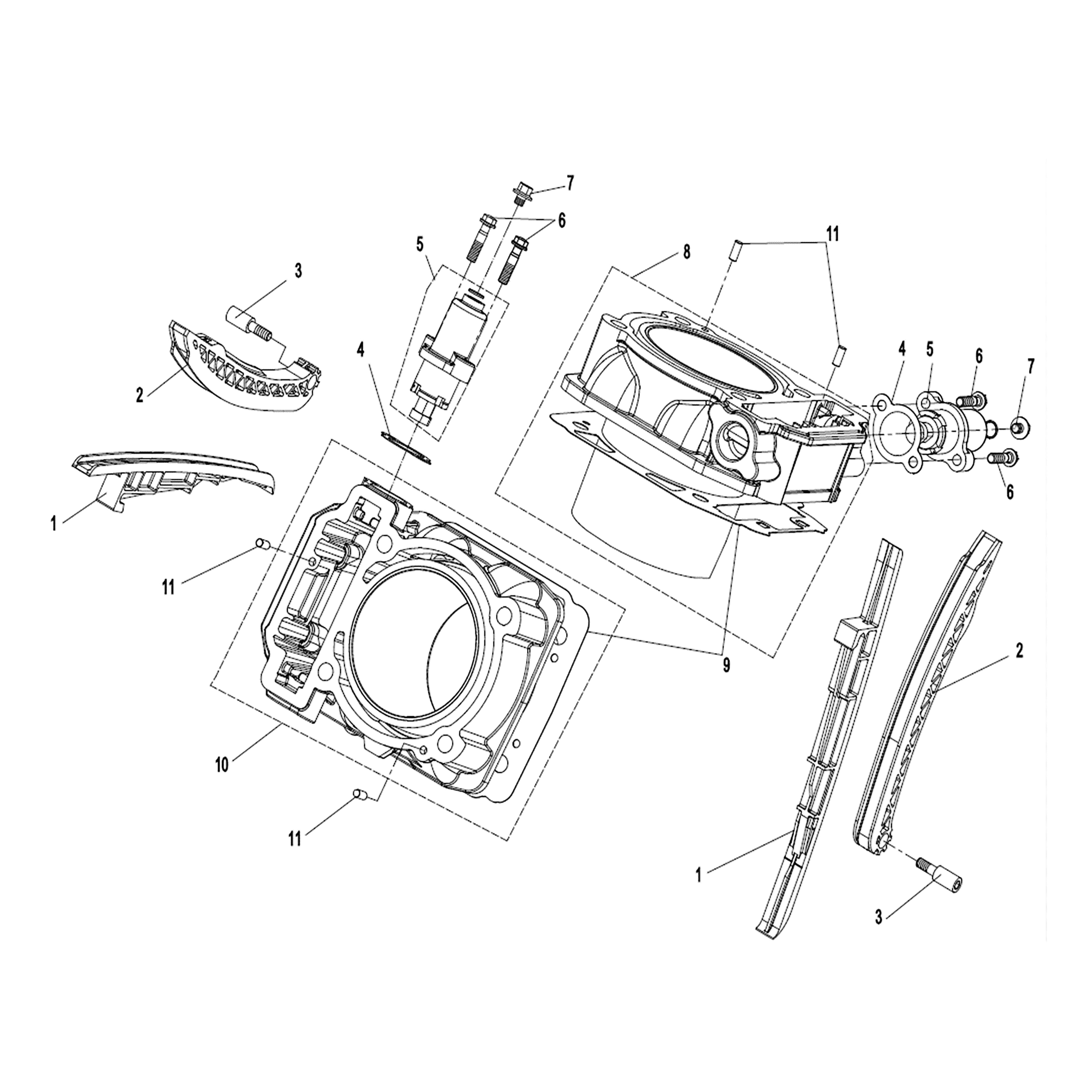 WARRIOR 1000CC ENGINE CYLINDER BODY