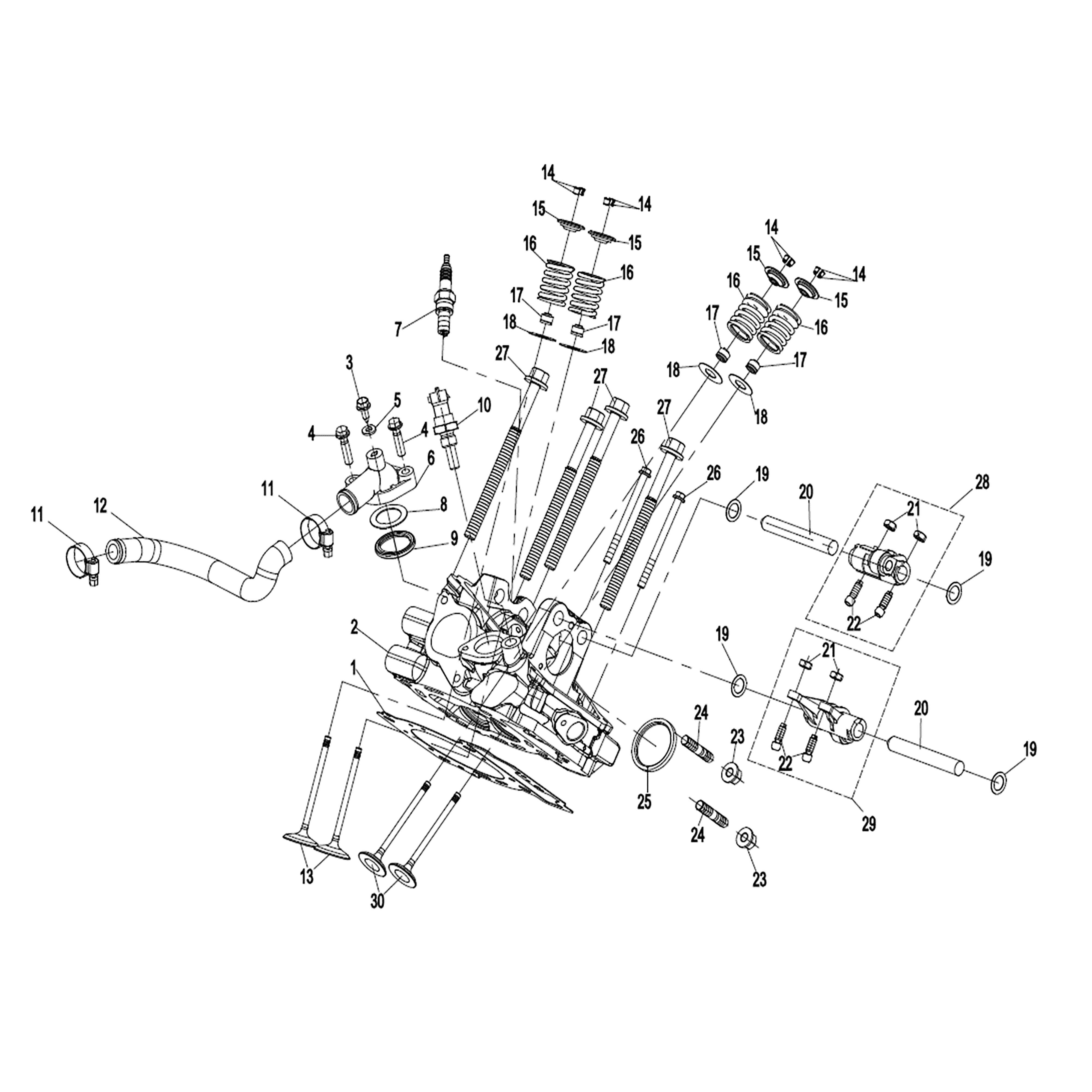 WARRIOR 1000CC ENGINE CYLINDER HEAD NO.2 ASSY