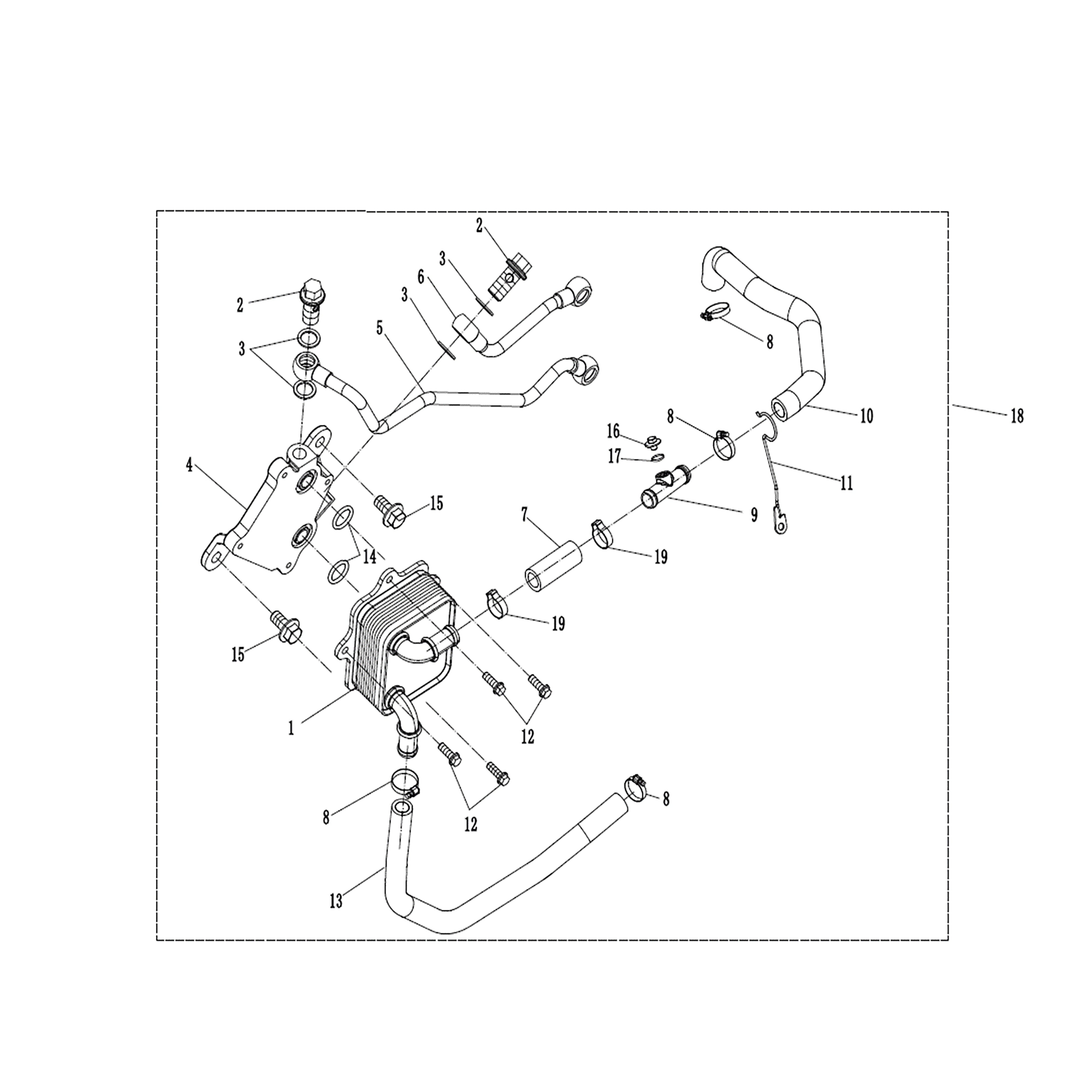 WARRIOR 1000CC ENGINE OIL COOLING SYSTEM