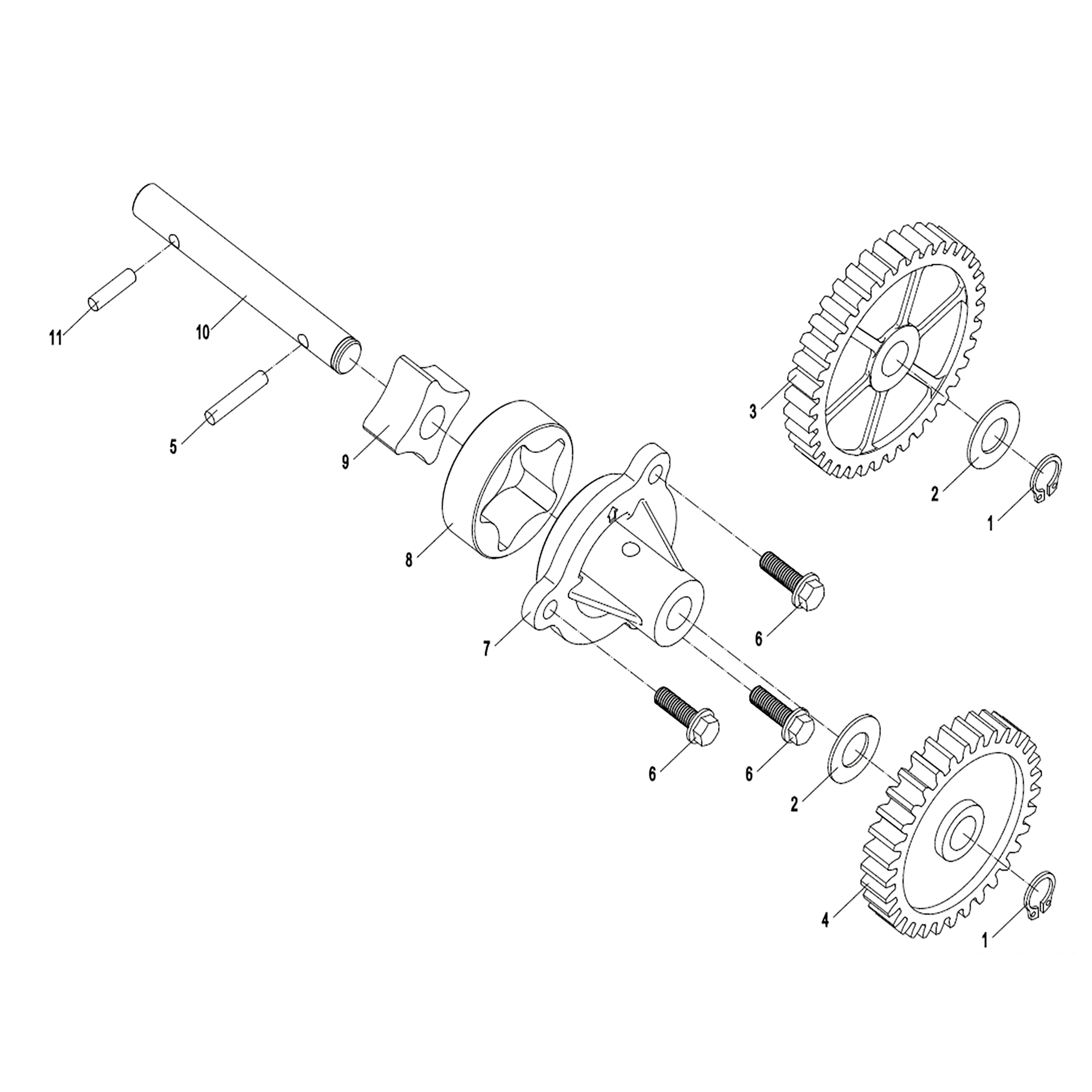 WARRIOR 1000CC ENGINE OIL PUMP ASSY