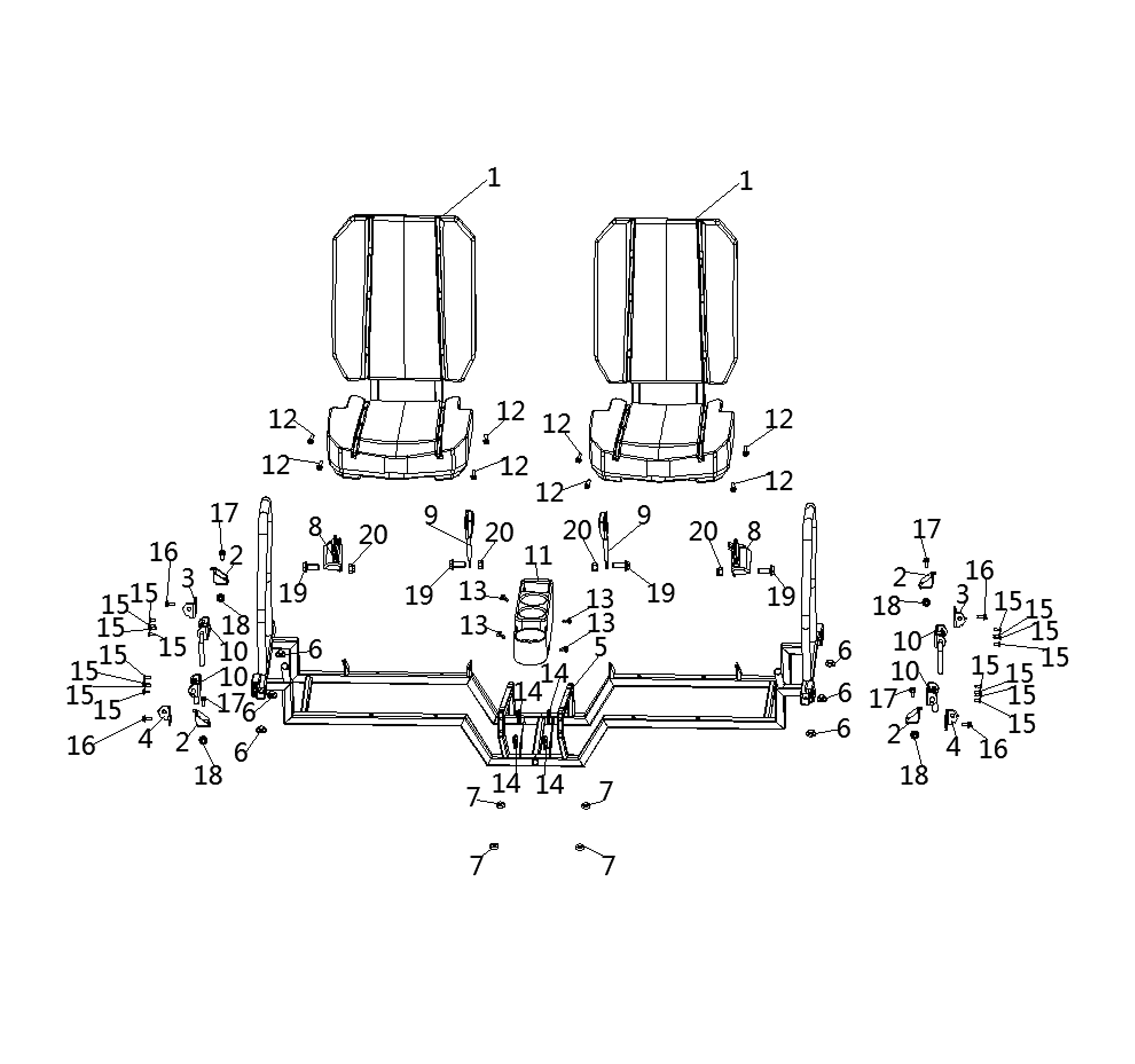 WARRIOR 1000 BACK DUMP BED SEAT