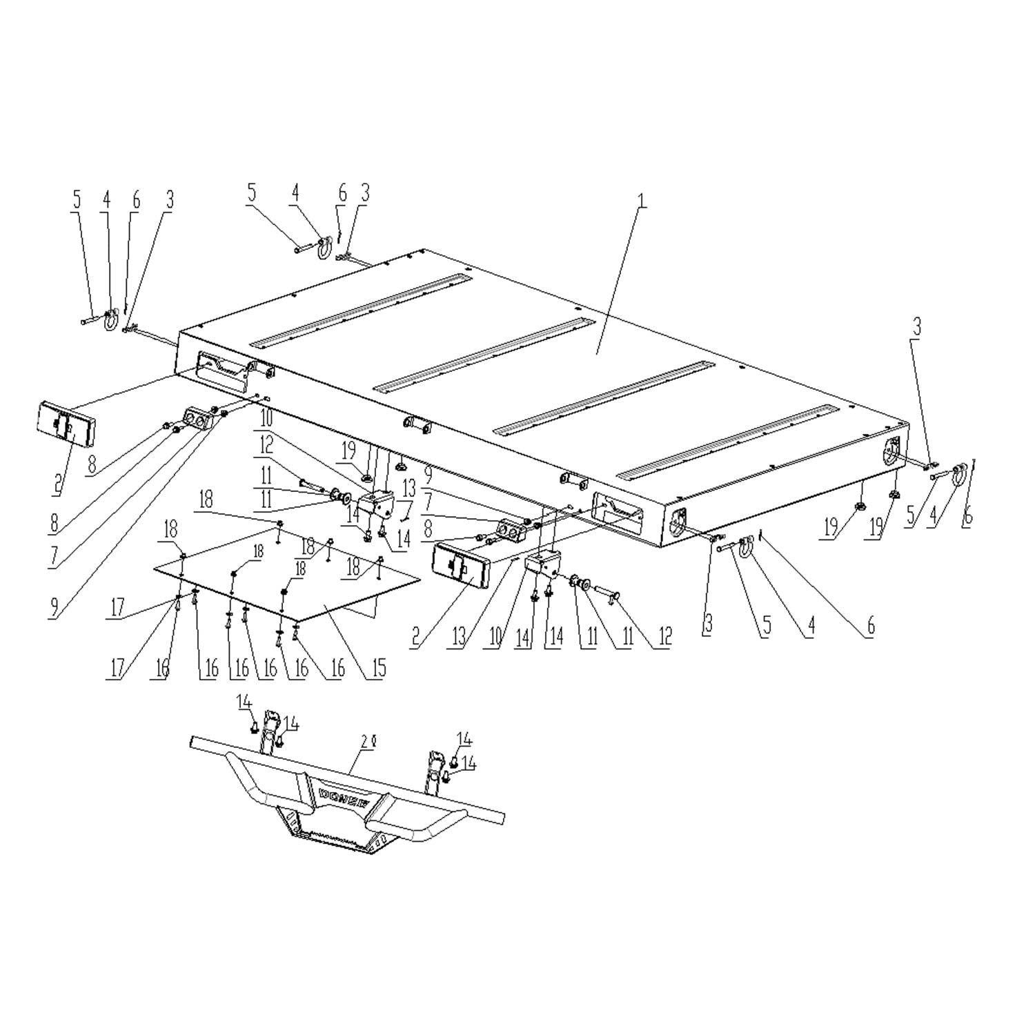 WARRIOR 1000 BOTTOM OF CARGO BED