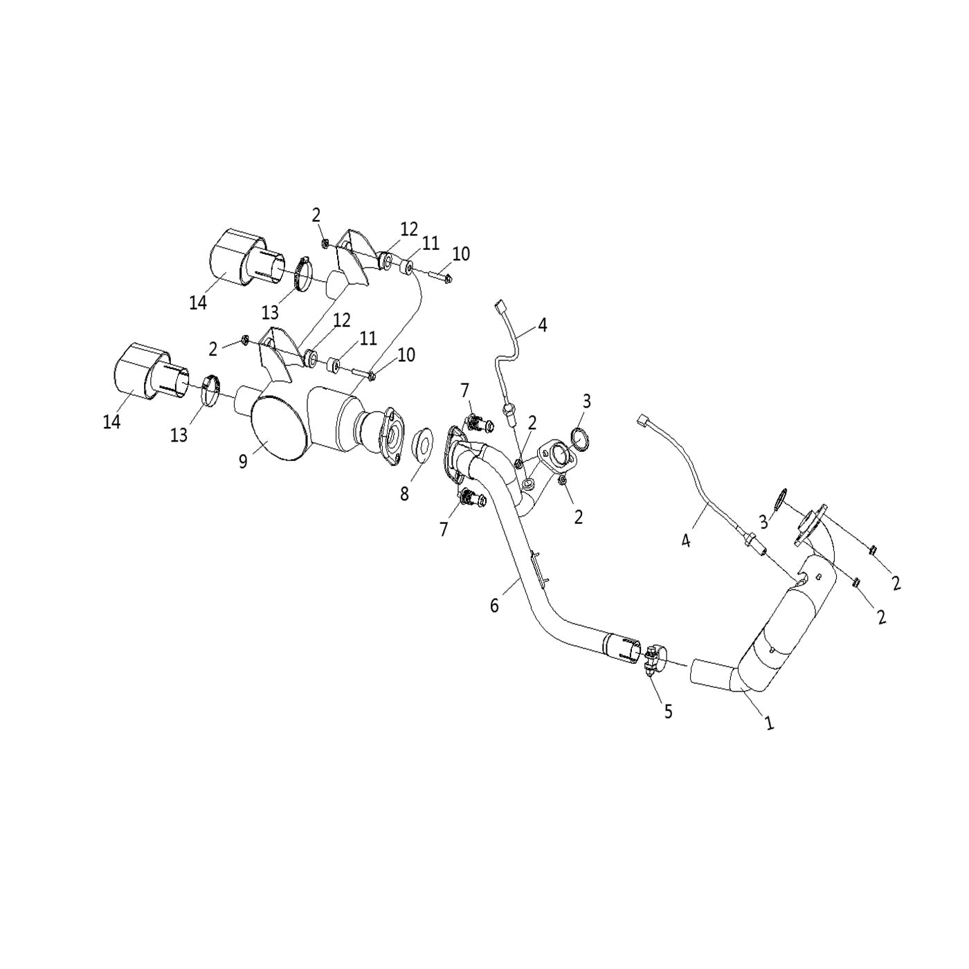 WARRIOR 1000 EXHAUST SYSTEM