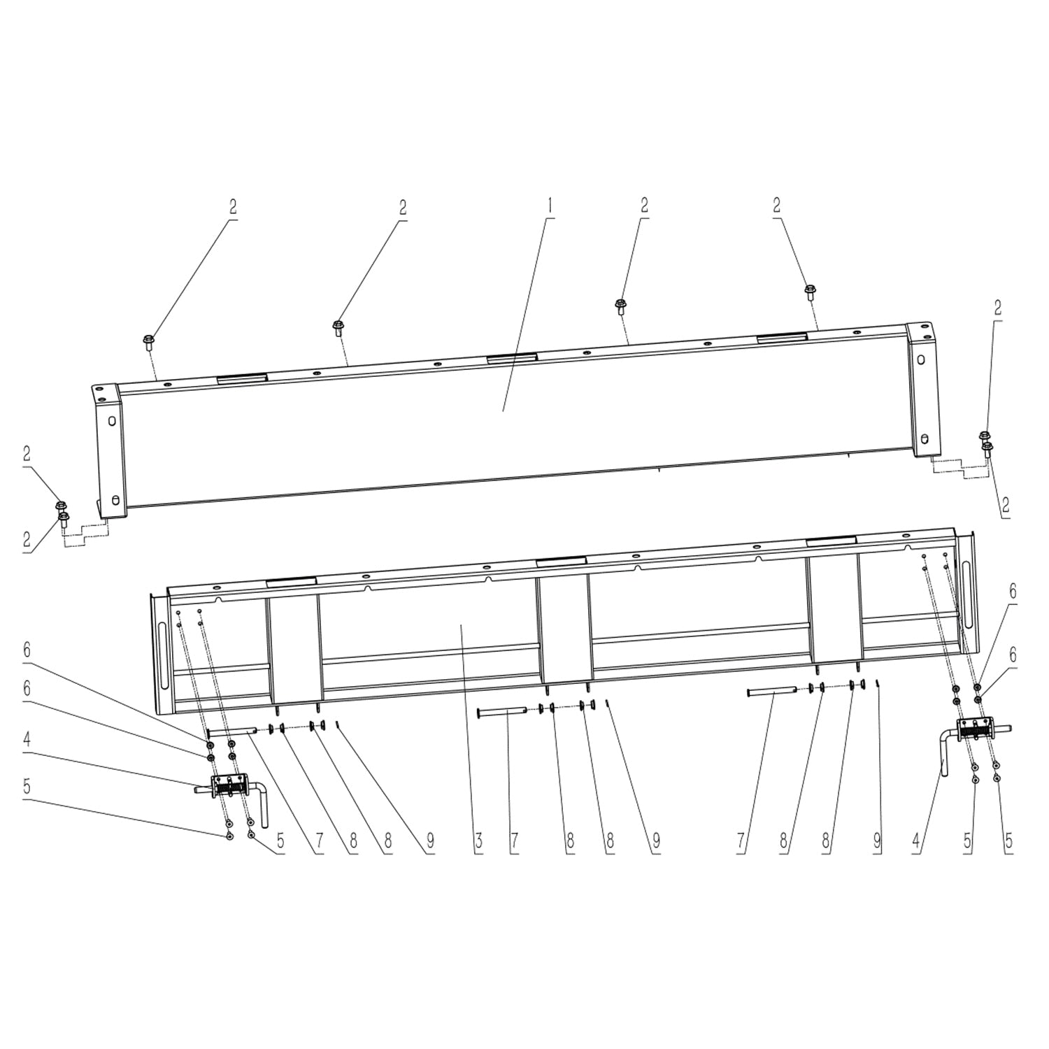 WARRIOR 1000 FRONT BOXBOARD AND REAR DOOR OF CARGO BED