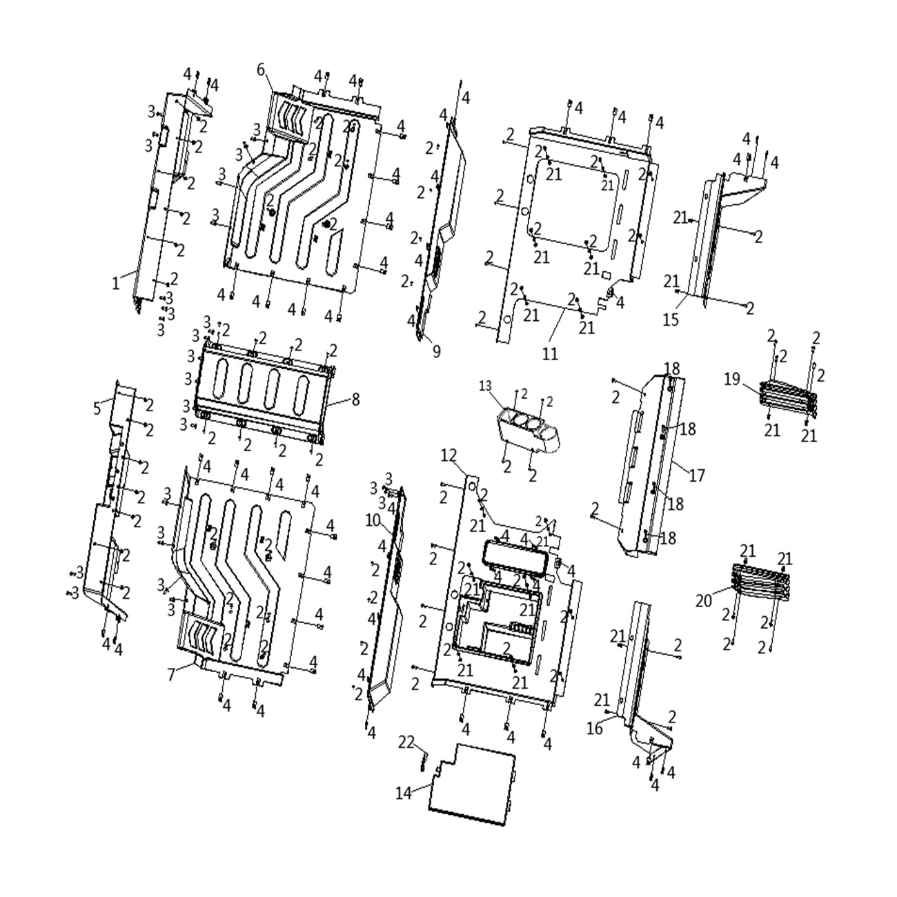 WARRIOR 1000 INTERIOR PLASTIC PARTS