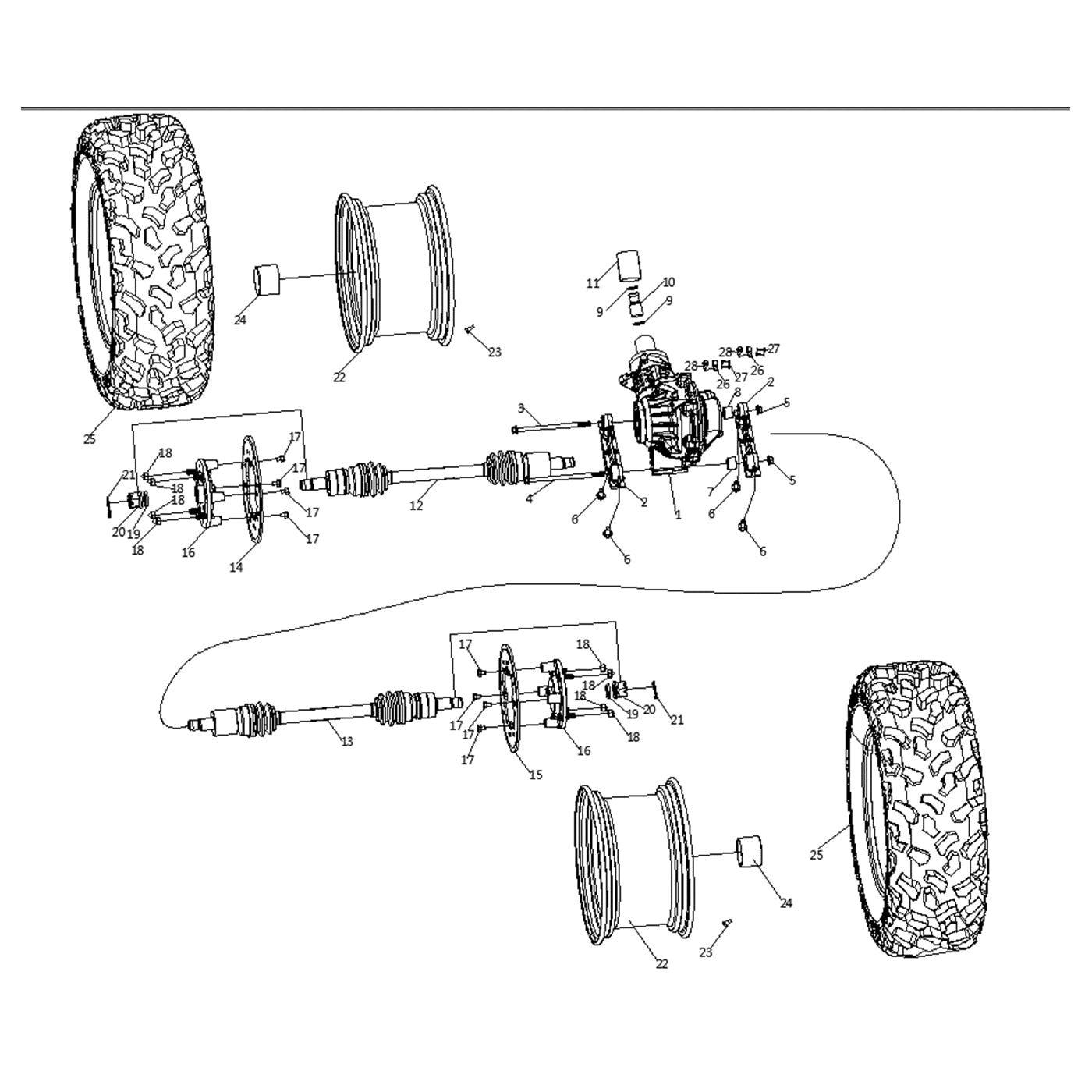 WARRIOR 1000 REAR DRIVE SYSTEM