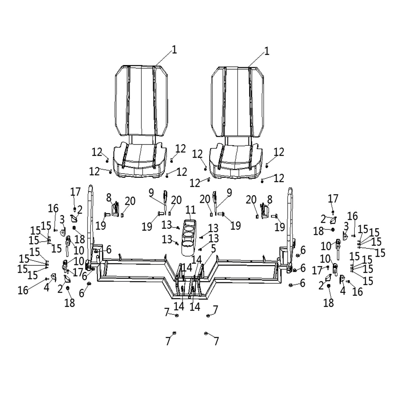 WARRIOR 1000 SEAT BRACKET