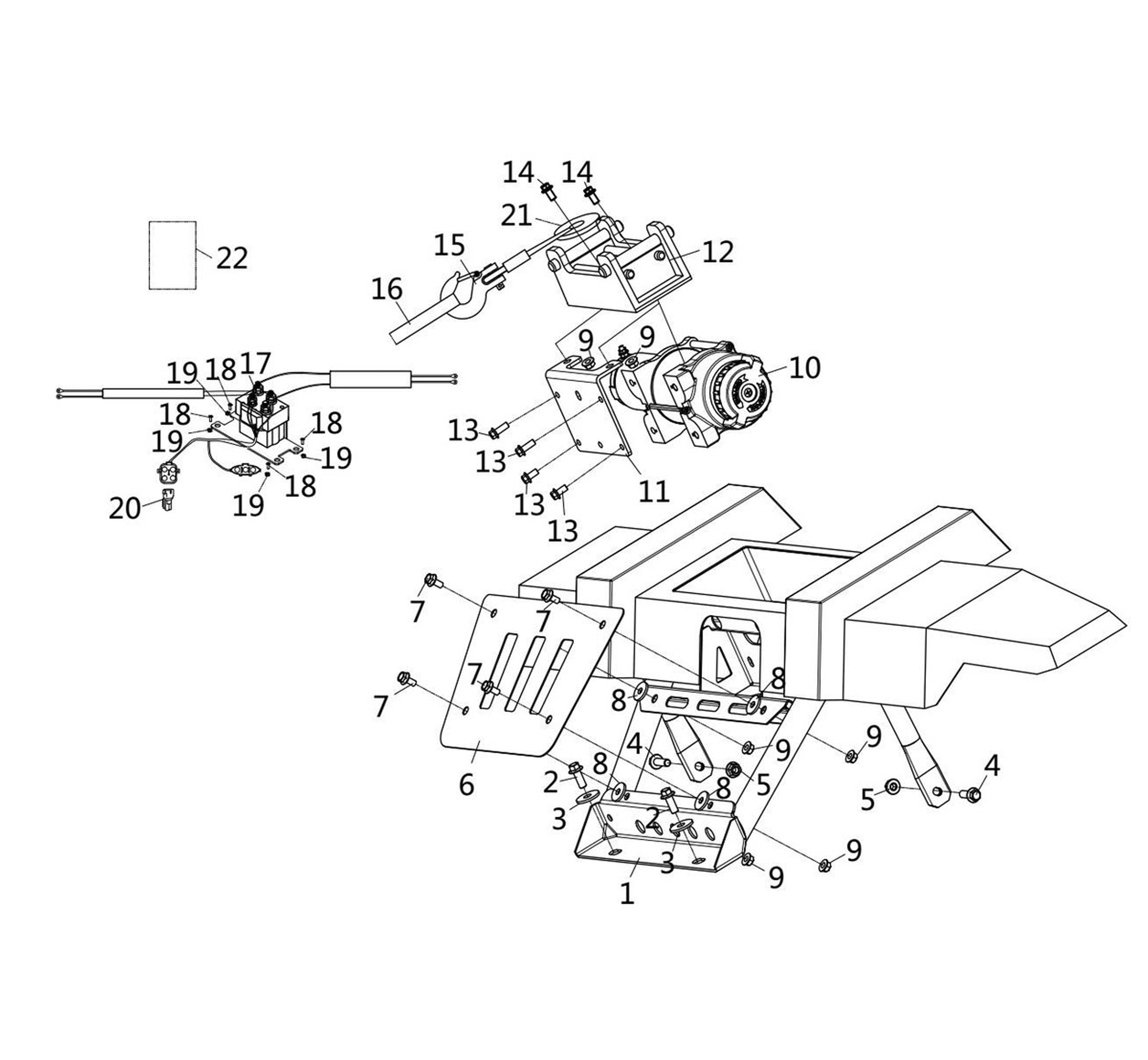 WARRIOR 800 BUMPER AND WINCH OPTION
