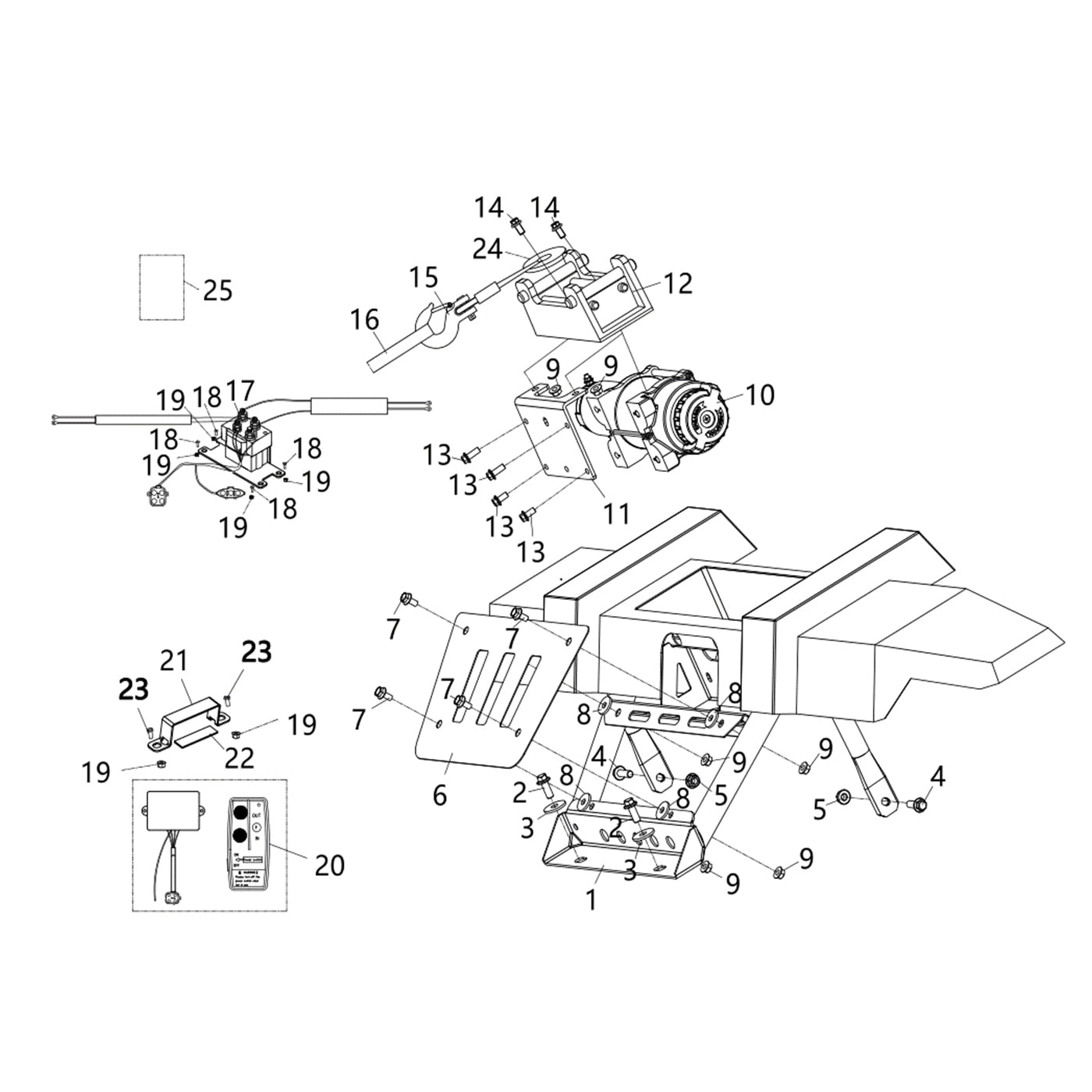 WARRIOR 800 BUMPER AND WINCH