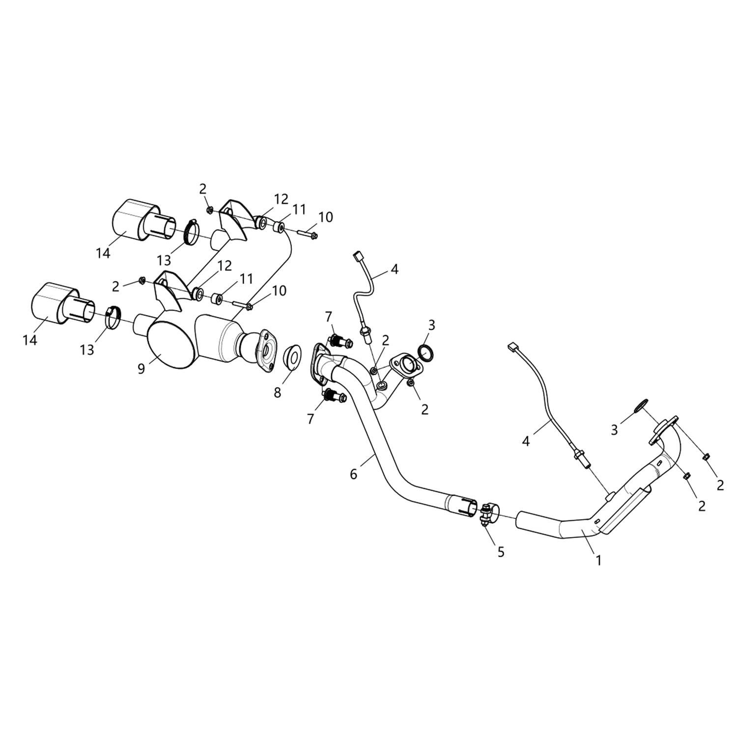 WARRIOR 800 EXHAUST SYSTEM