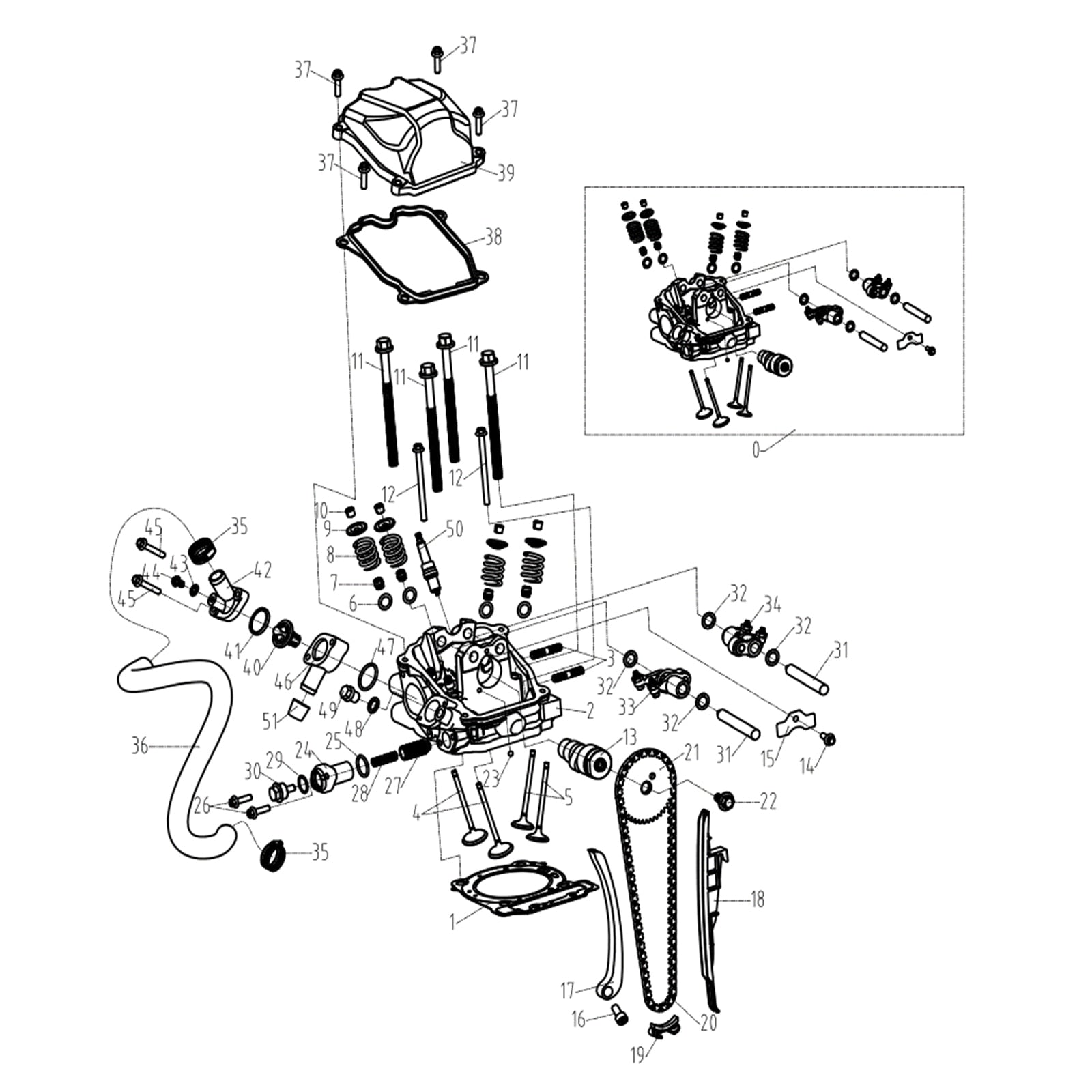 WARRIOR 800 FIRST CYLINDER HEAD ASSY