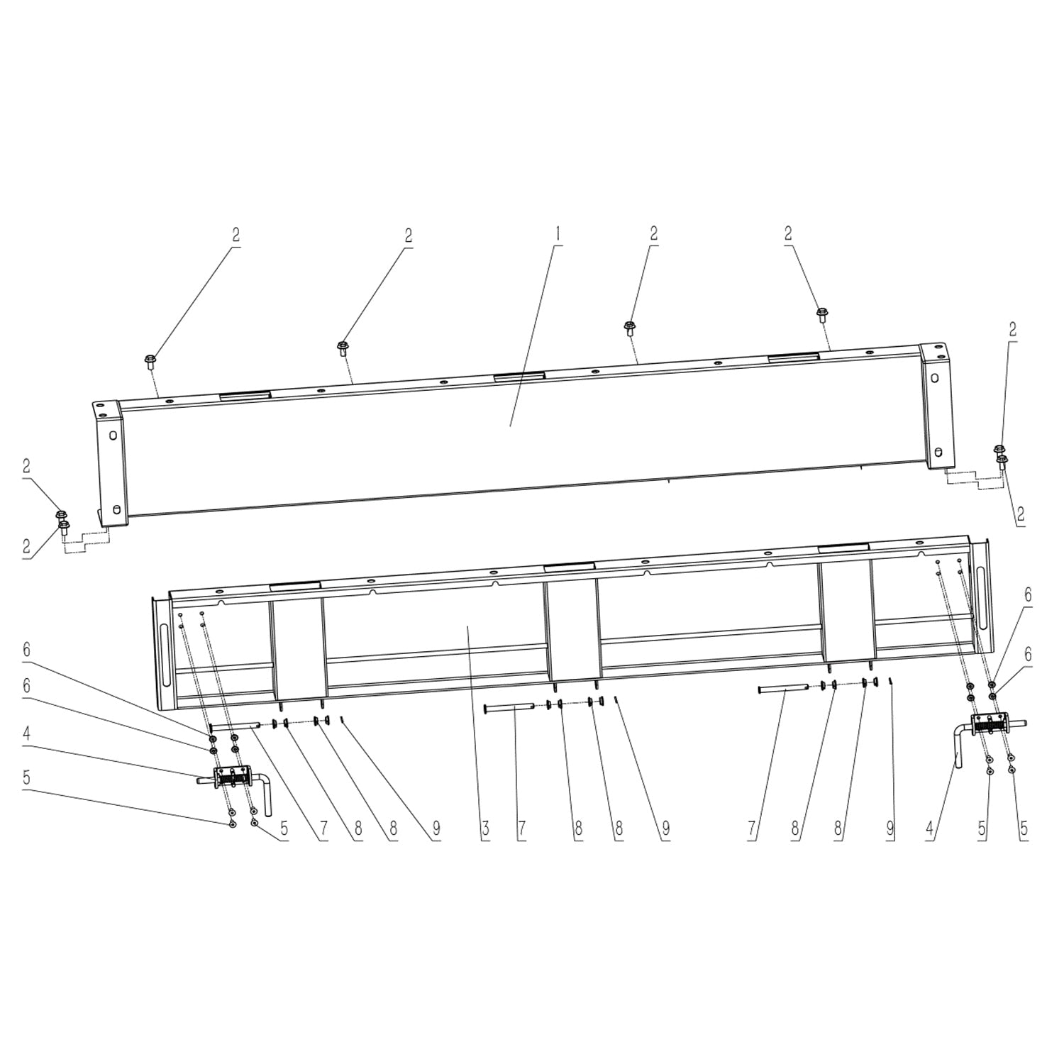 WARRIOR 800 FRONT BOXBOARD AND REAR DOOR OF CARGO BED