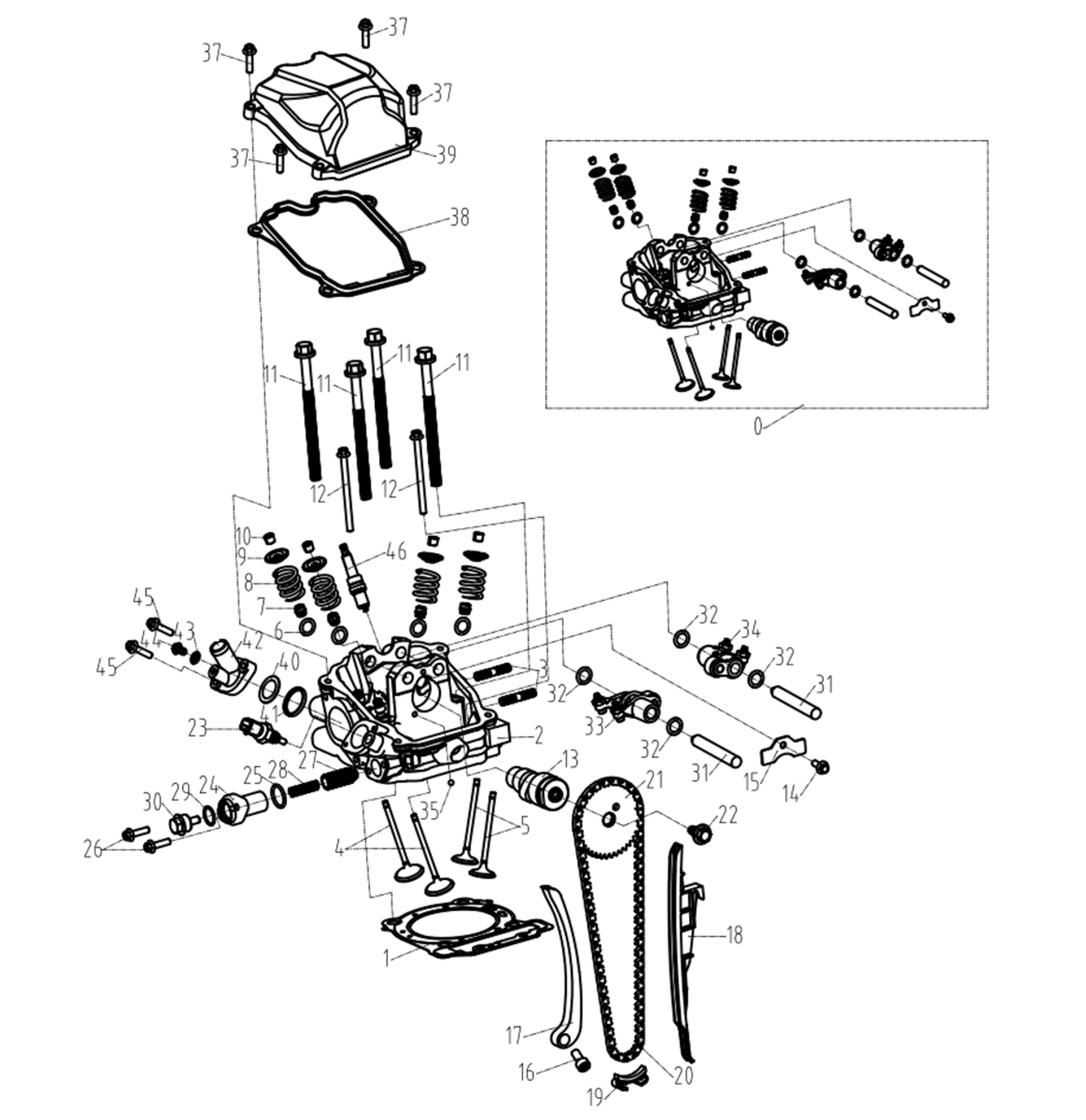 WARRIOR 800 SECOND CYLINDER HEAD ASSY