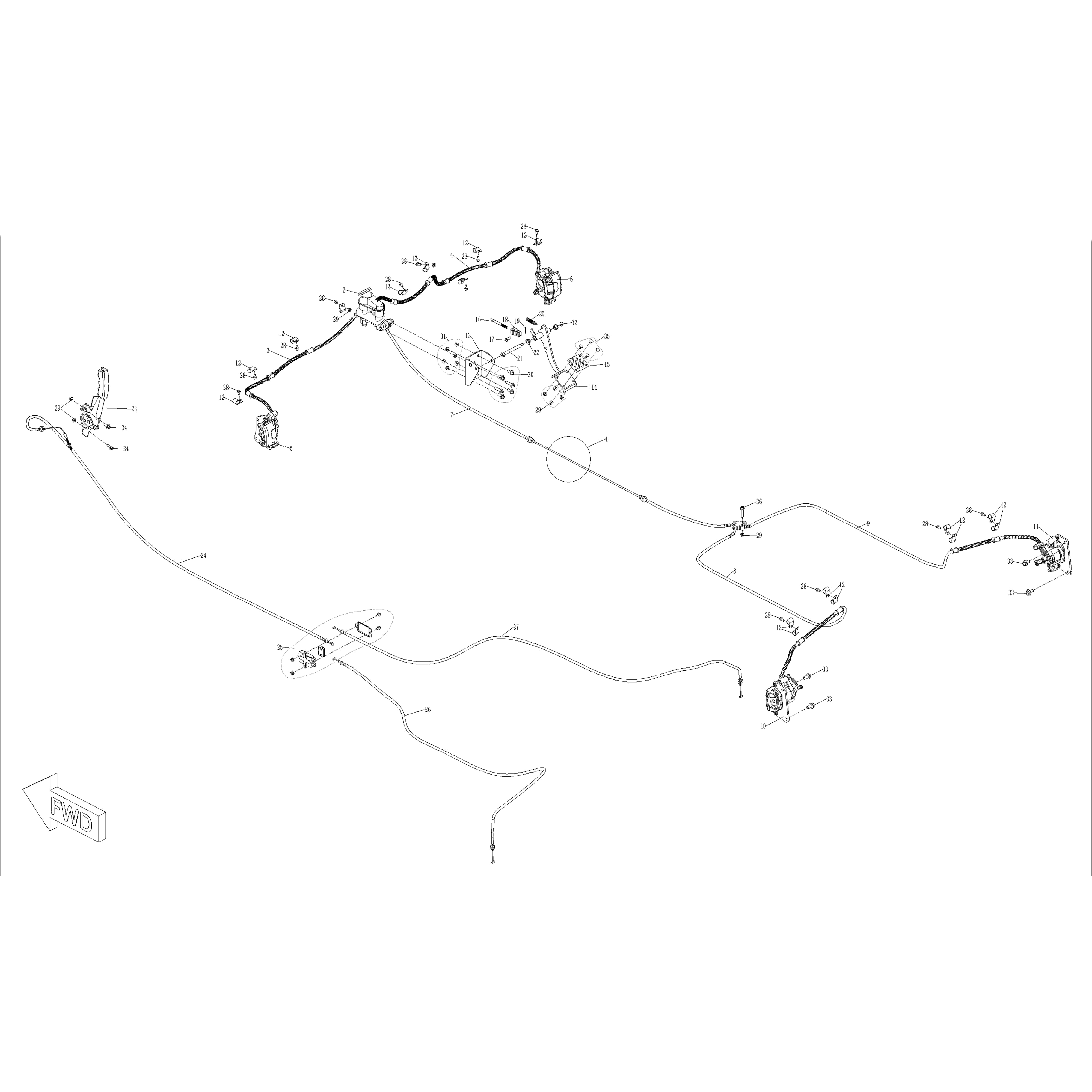 Warrior 1000 MXD Brake System