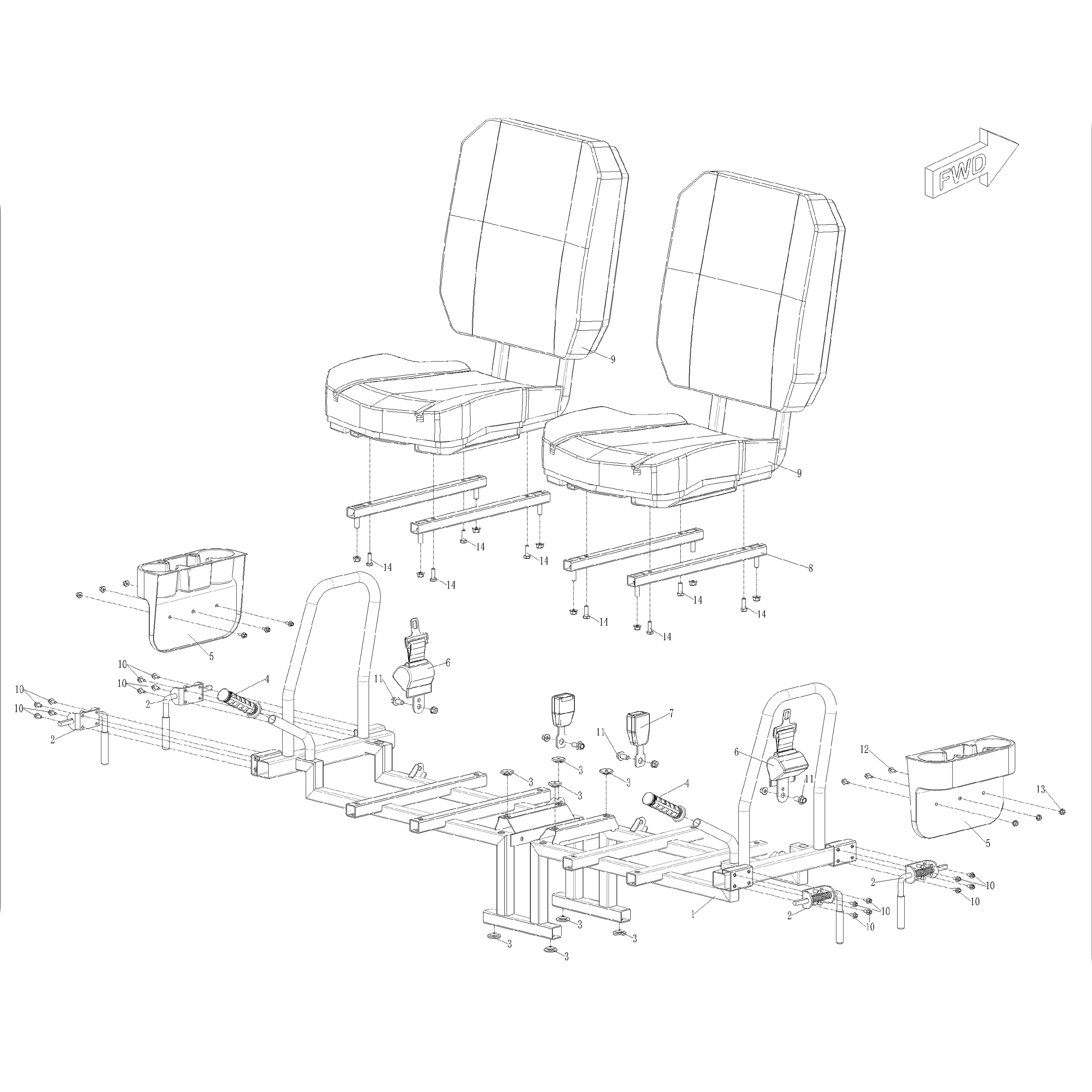 Warrior 1000 MXD Crew Cargo Seat