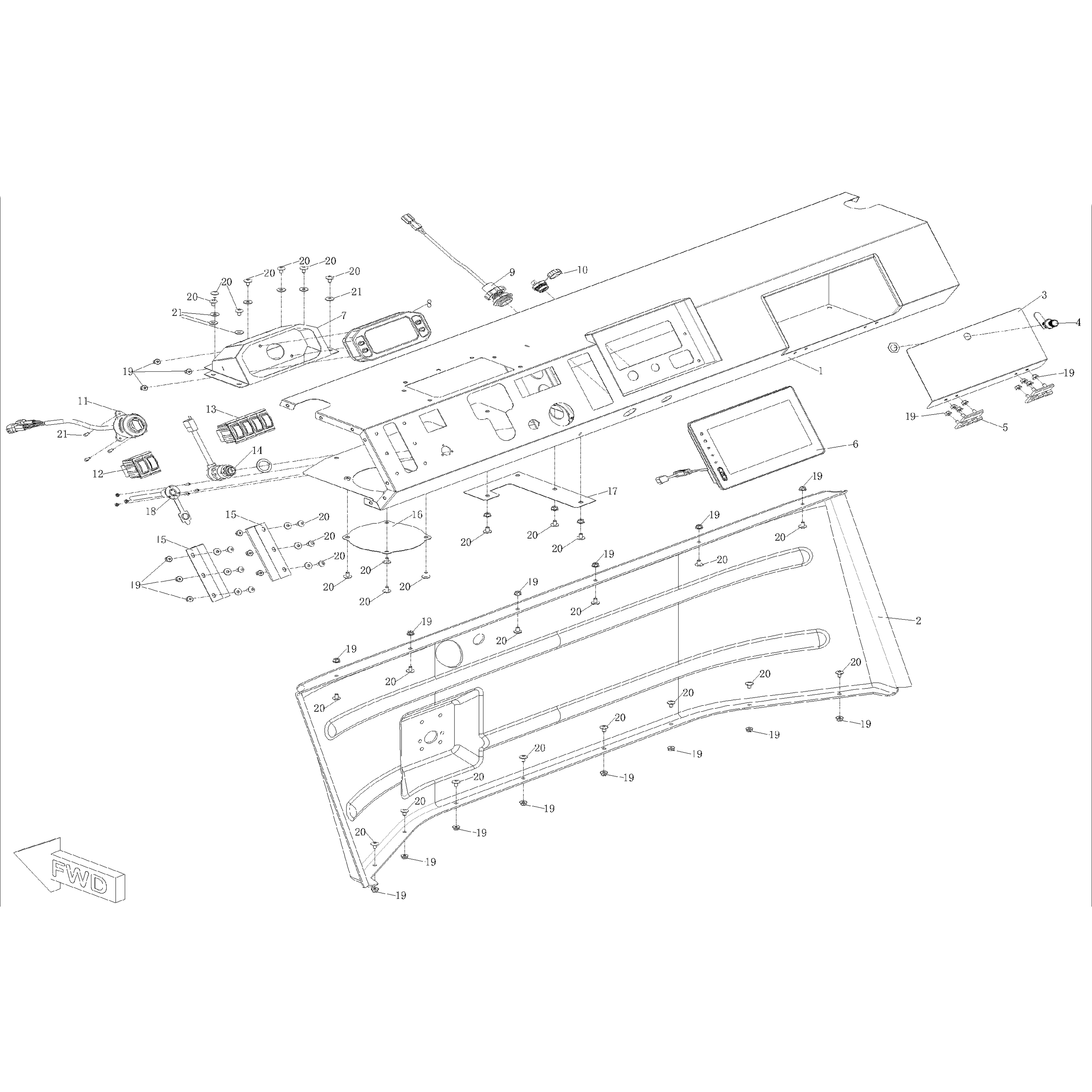 Warrior 1000 MXD Dashboard