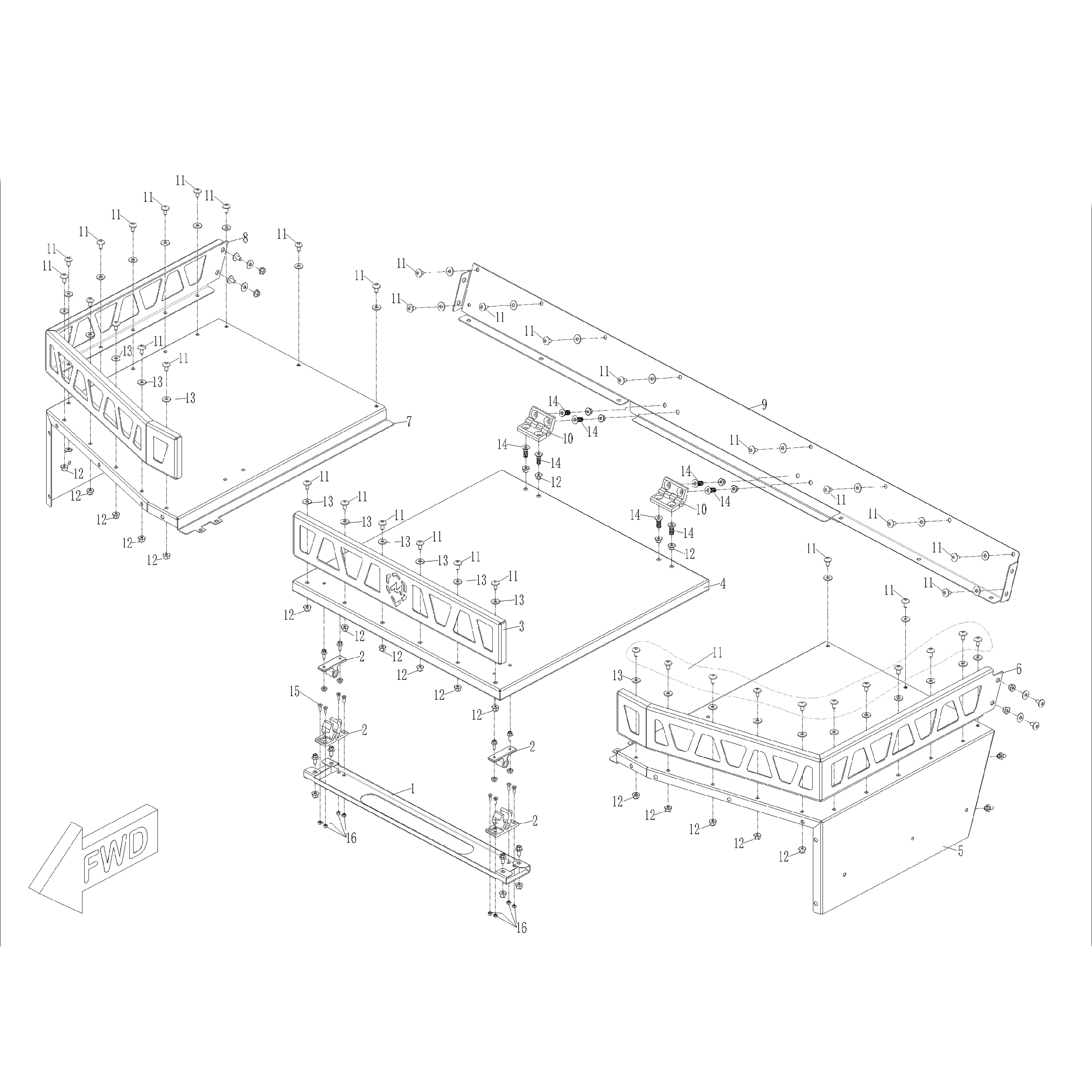 Warrior 1000 MXD Front Hood