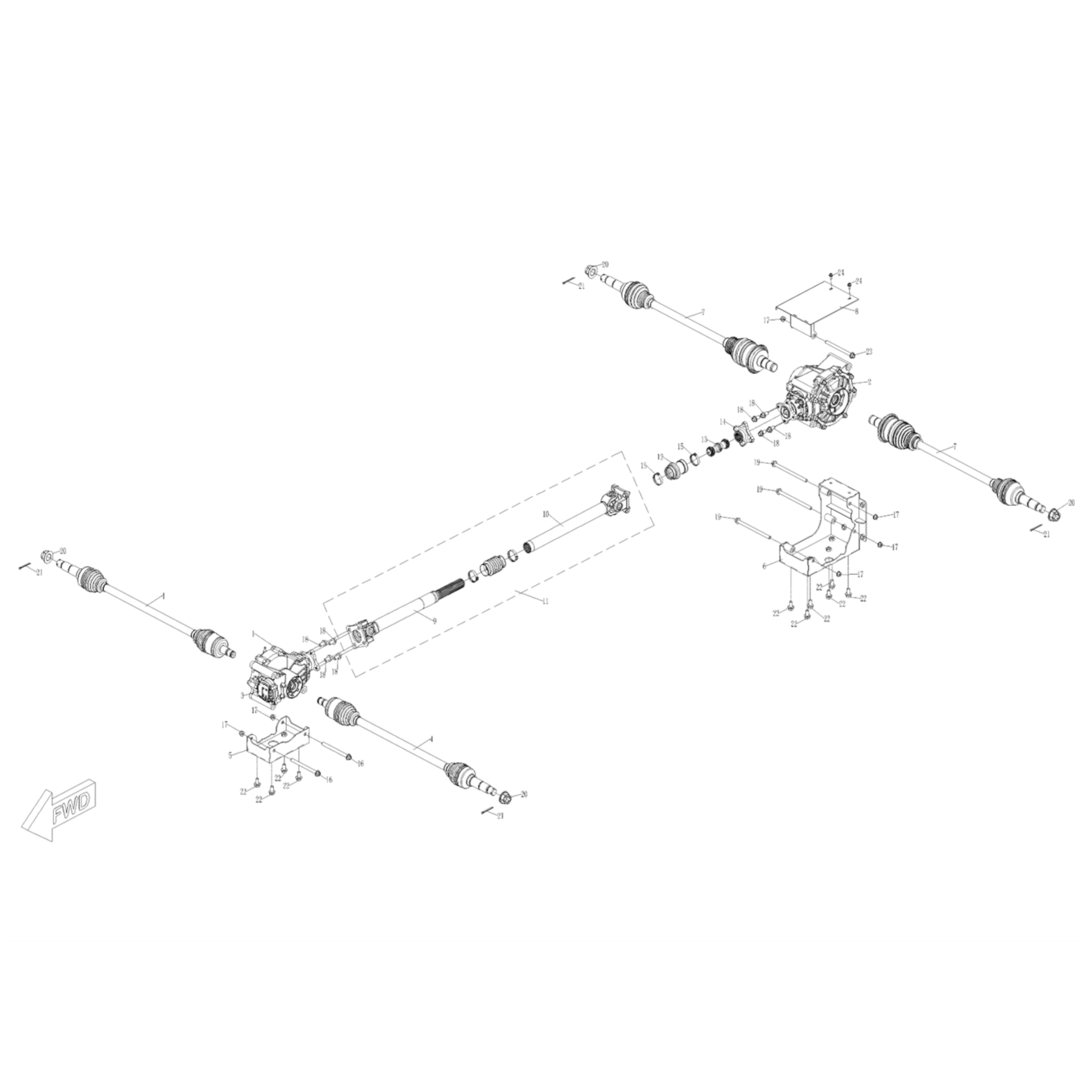 Warrior 1000 MXD Powertrain