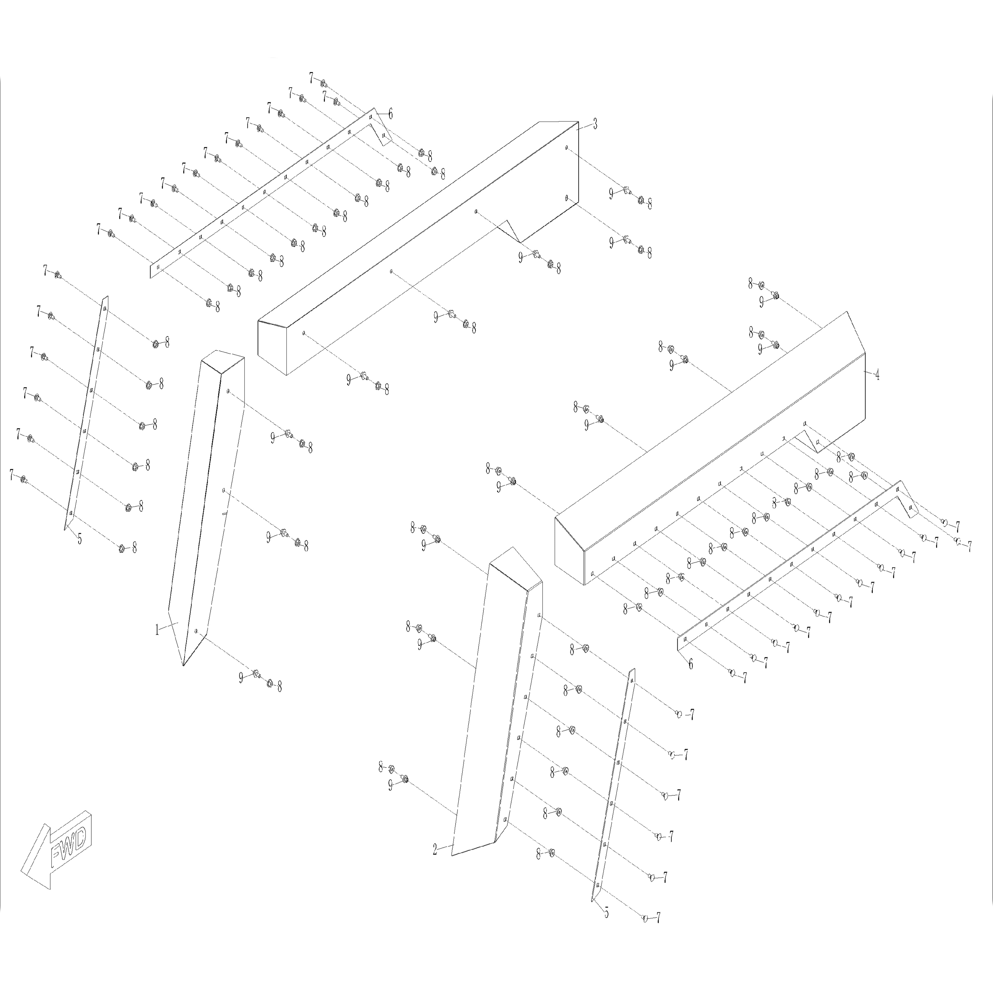 Warrior 1000 MXD Rear Fender